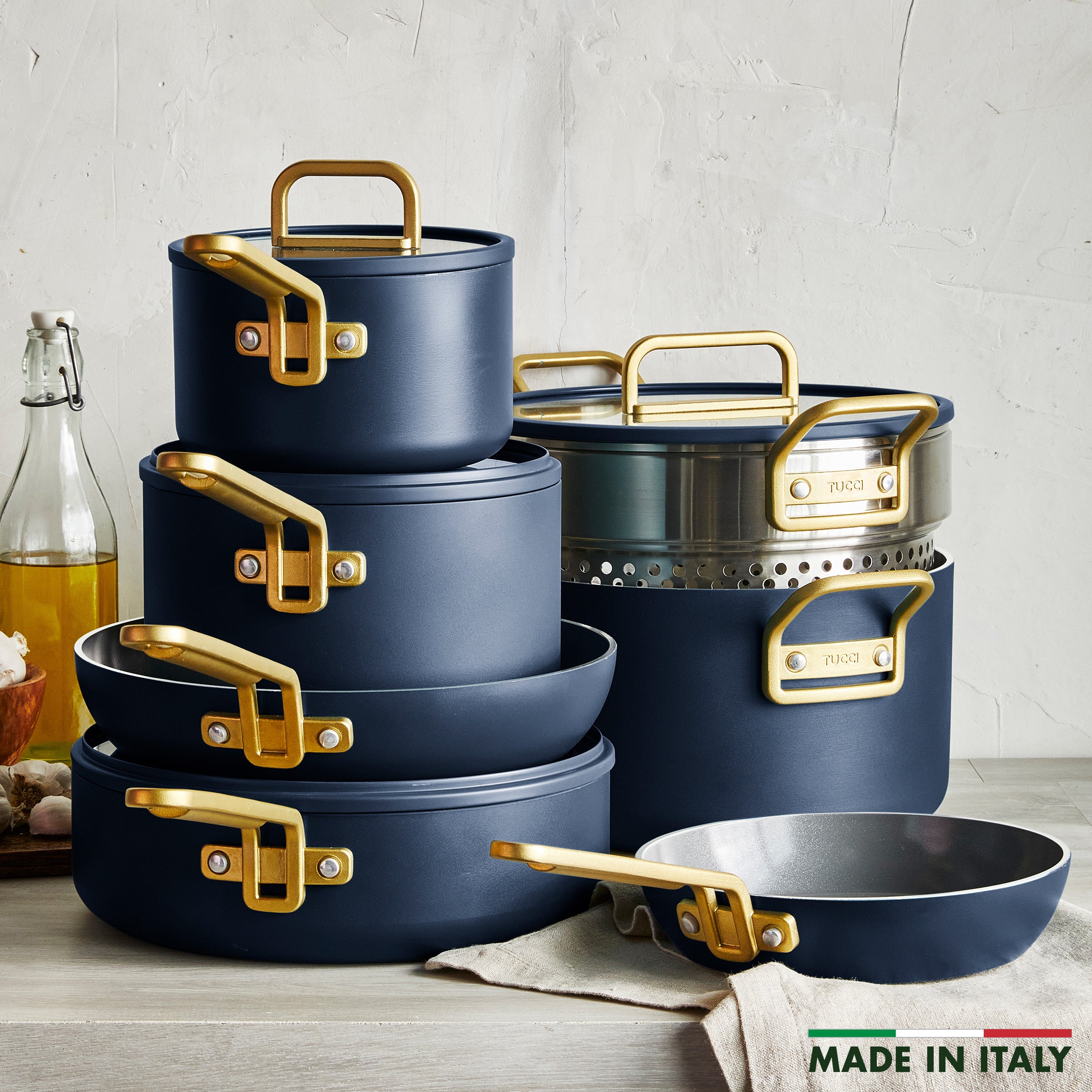 Stanley Tucci™ Ceramic Nonstick 11-Piece Cookware Set | Marino Blue - Image 3