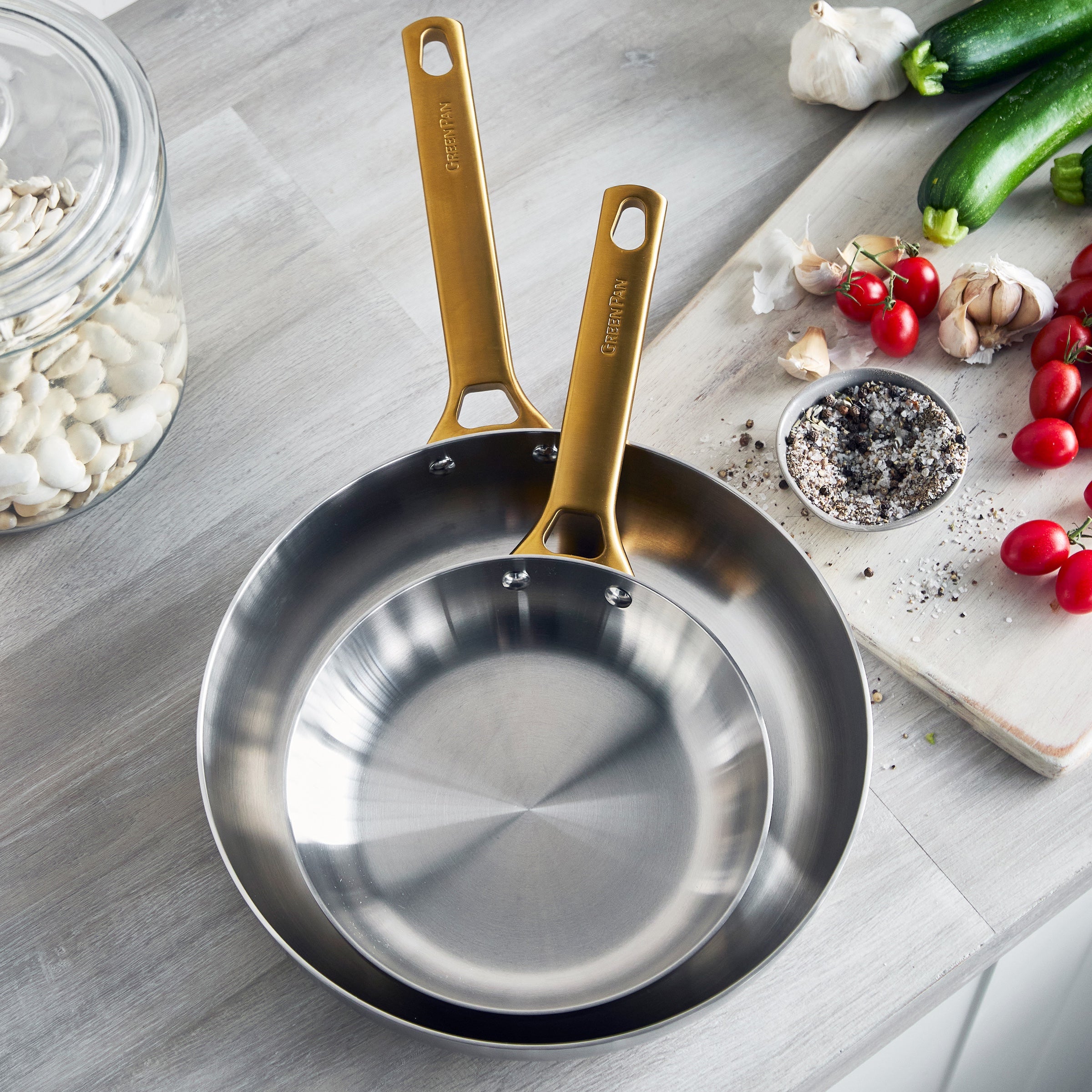 Reserve Stainless Steel 8. 10 and 12 Frypan Set - Image 3