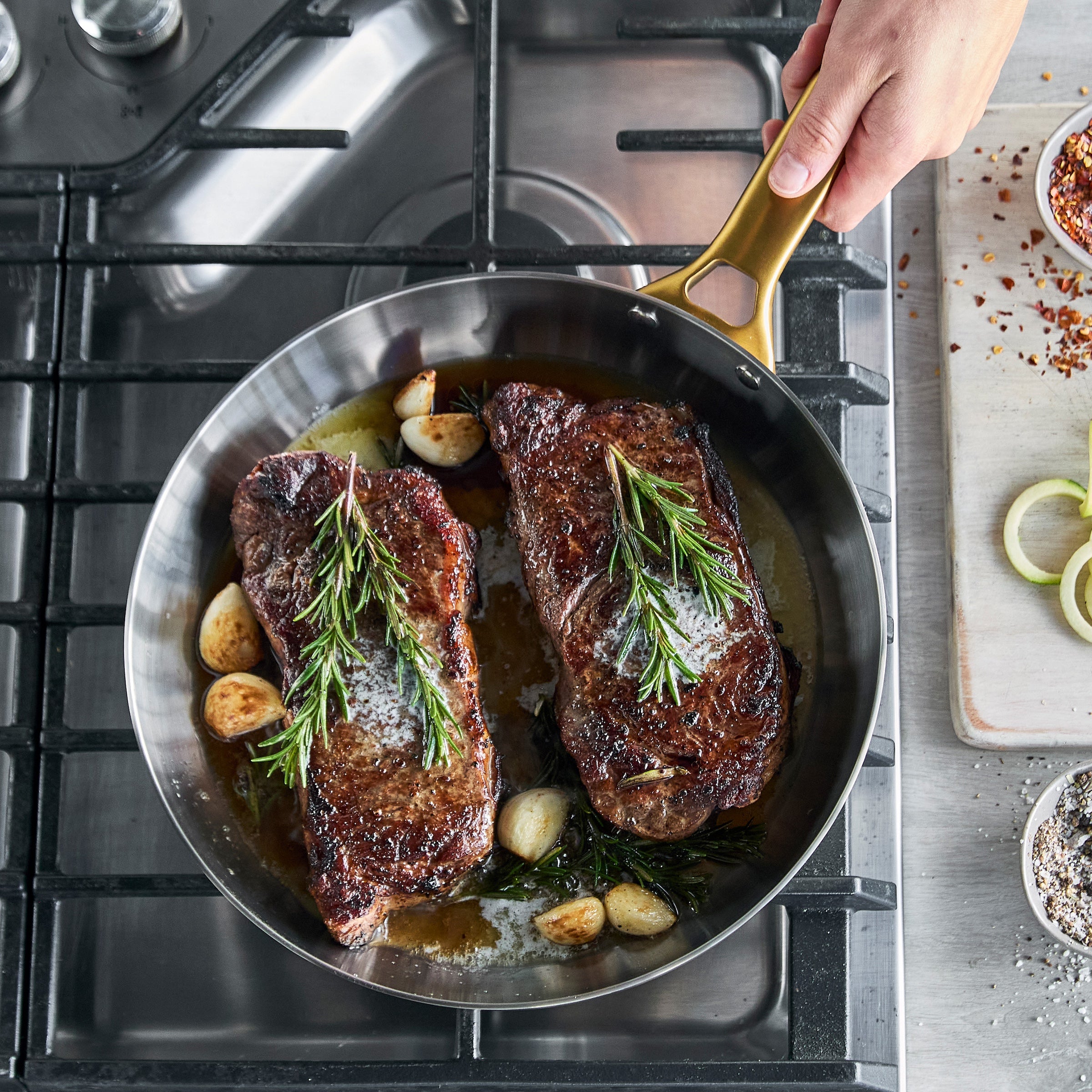 Reserve Stainless Steel 8. 10 and 12 Frypan Set - Image 5