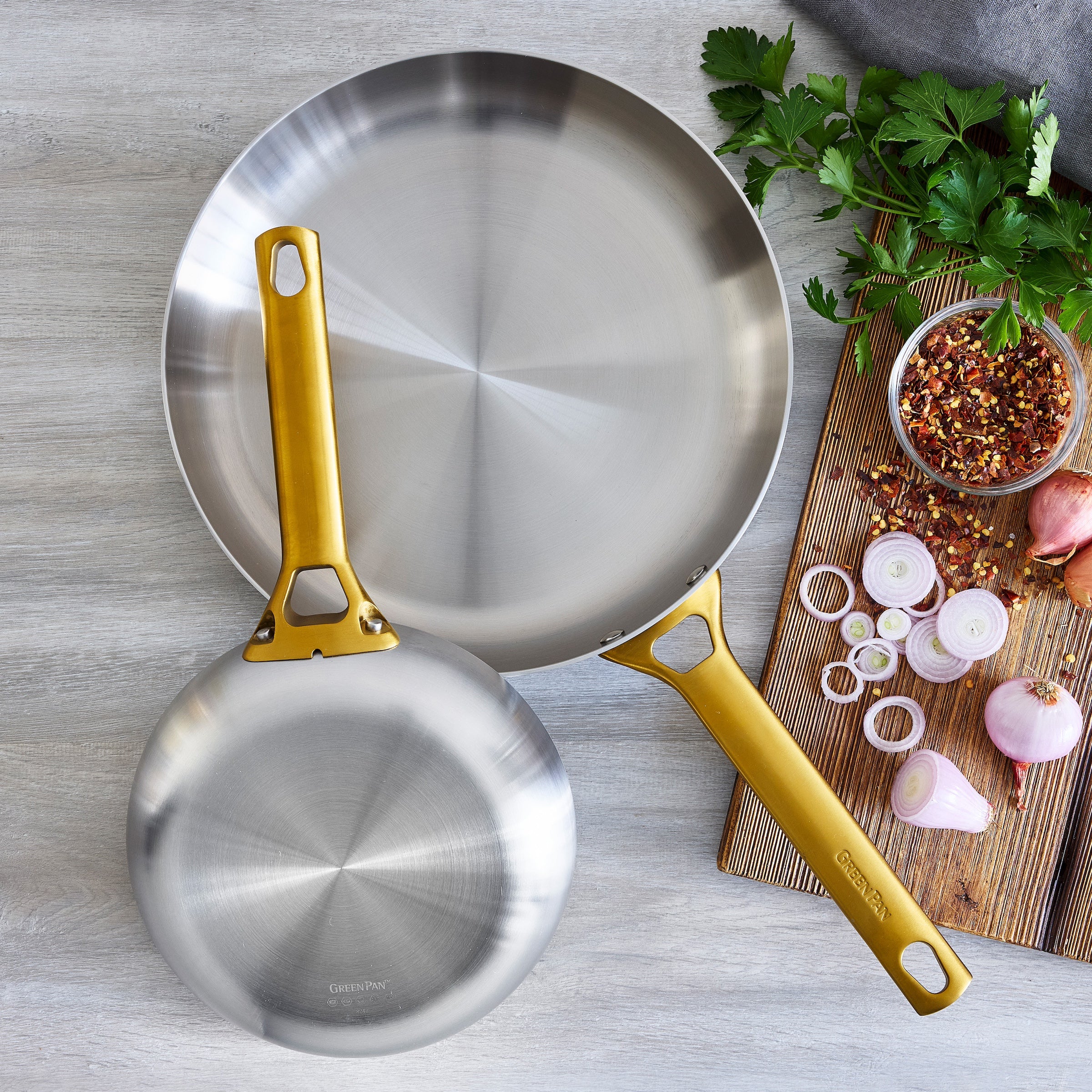 Reserve Stainless Steel 8. 10 and 12 Frypan Set - Image 7
