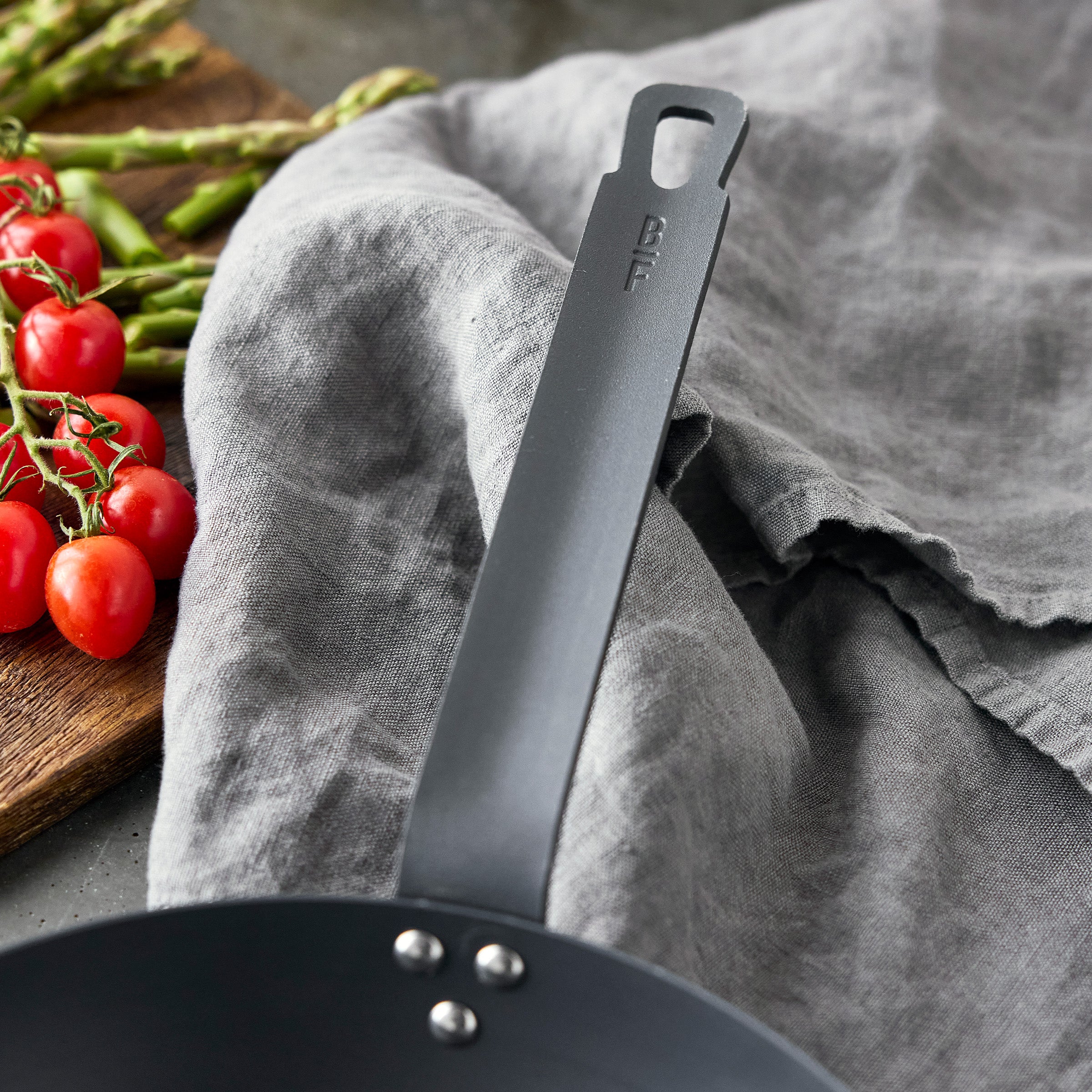 Bobby Flay by GreenPan 8. 10 and 12 Carbon Steel Frypan Set - Image 12
