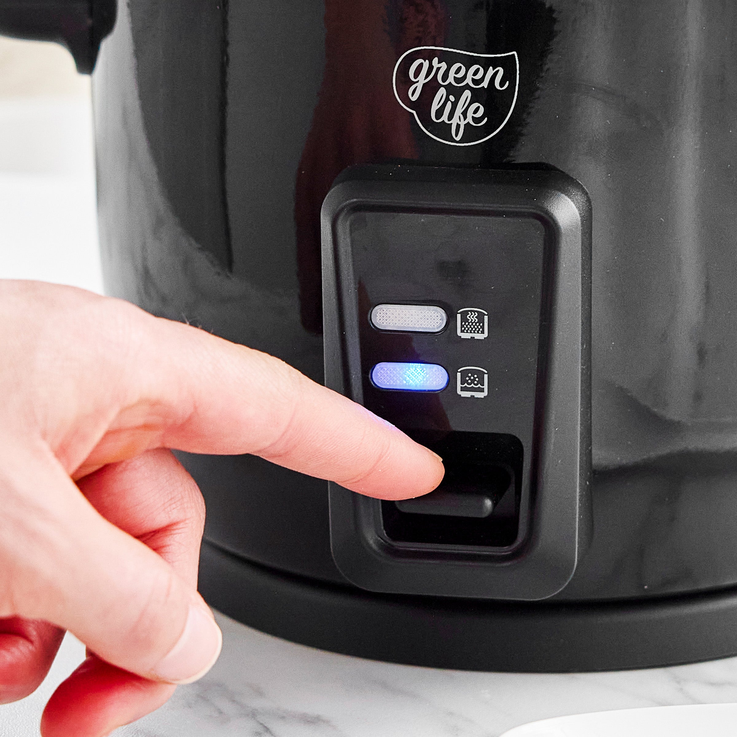 GreenLife 6-Cup Rice Cooker | Black - Image 6