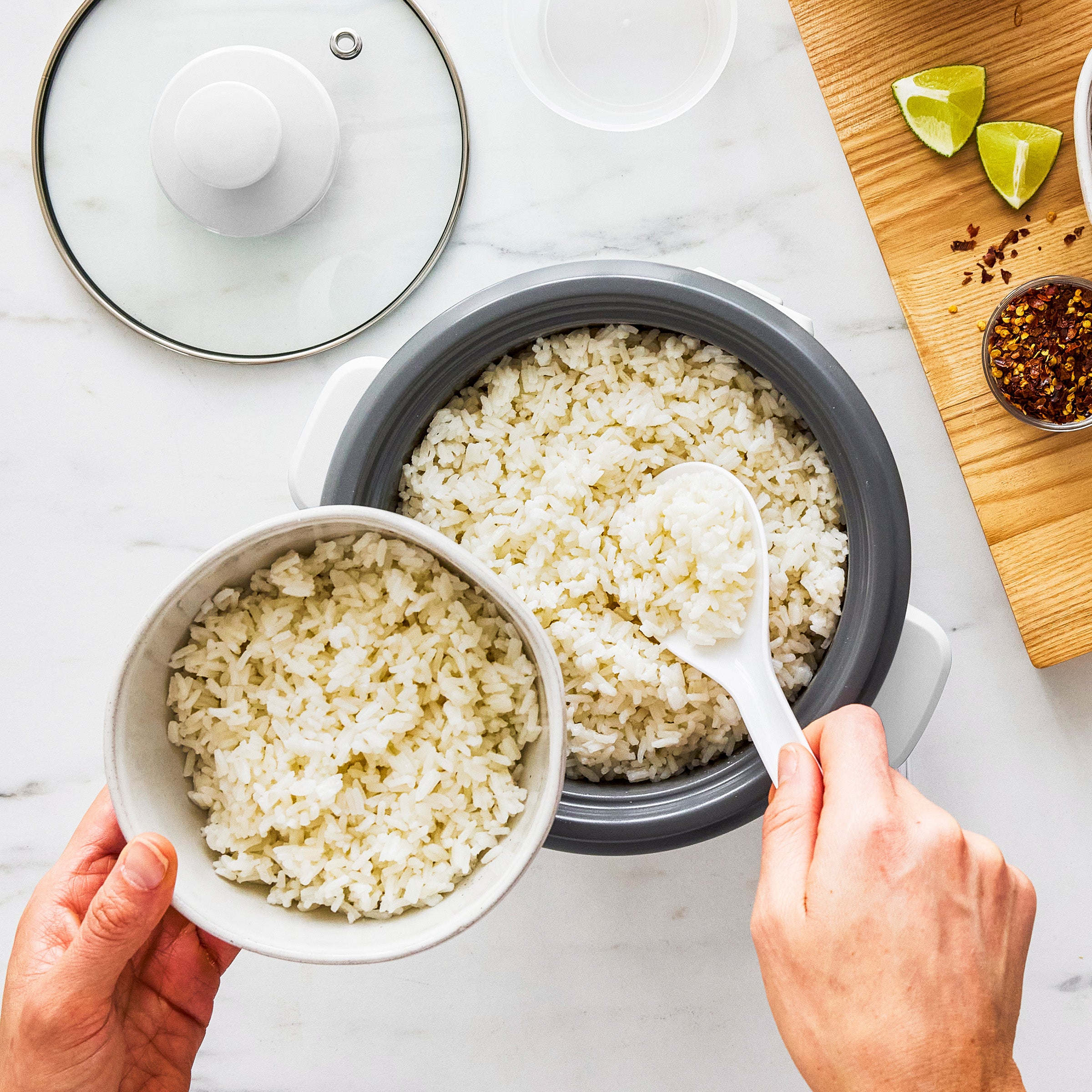 GreenLife 6-Cup Rice Cooker | White - Image 4