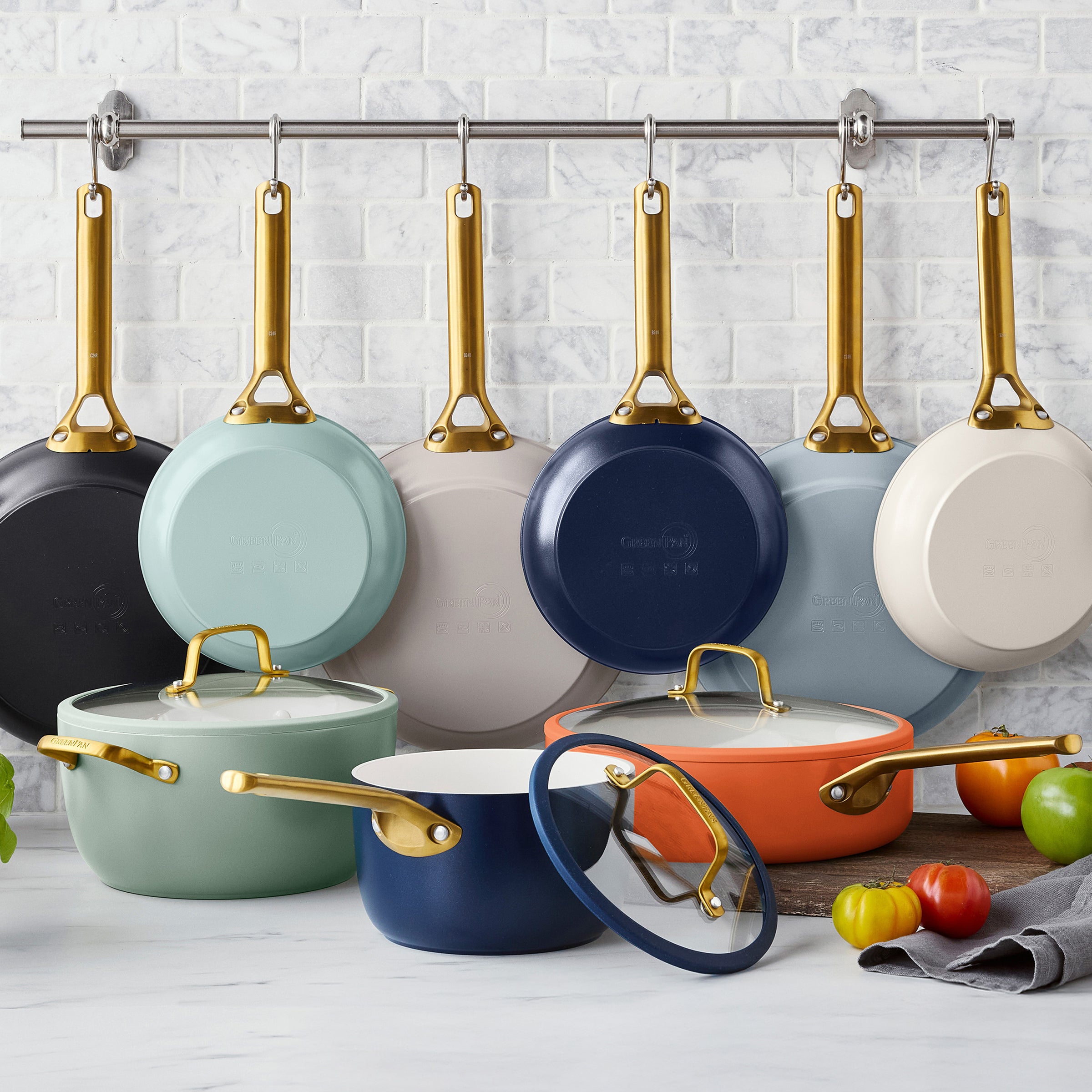 Reserve Pro Ceramic Nonstick 10-Piece Cookware Set | Sage - Image 14