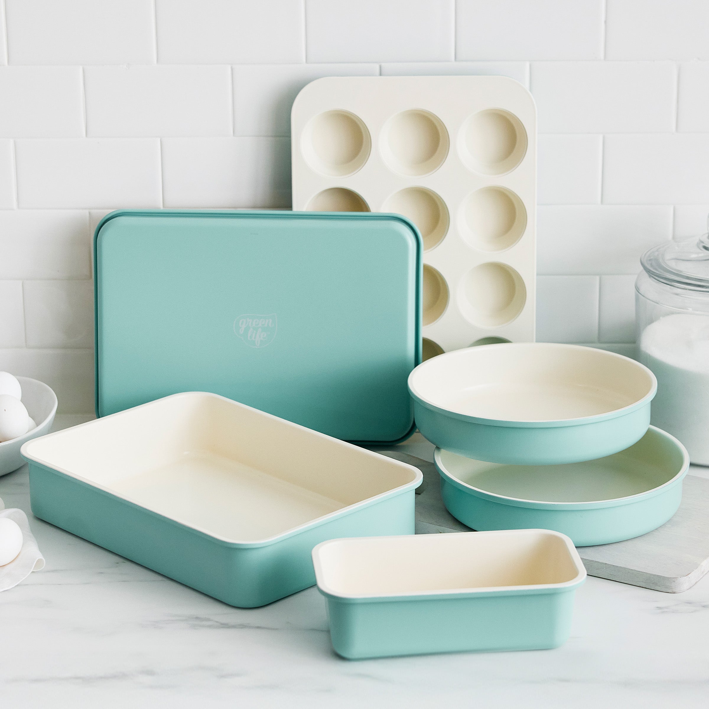 GreenLife Ceramic Nonstick 6-Piece Bakeware Set | Turquoise - Image 2