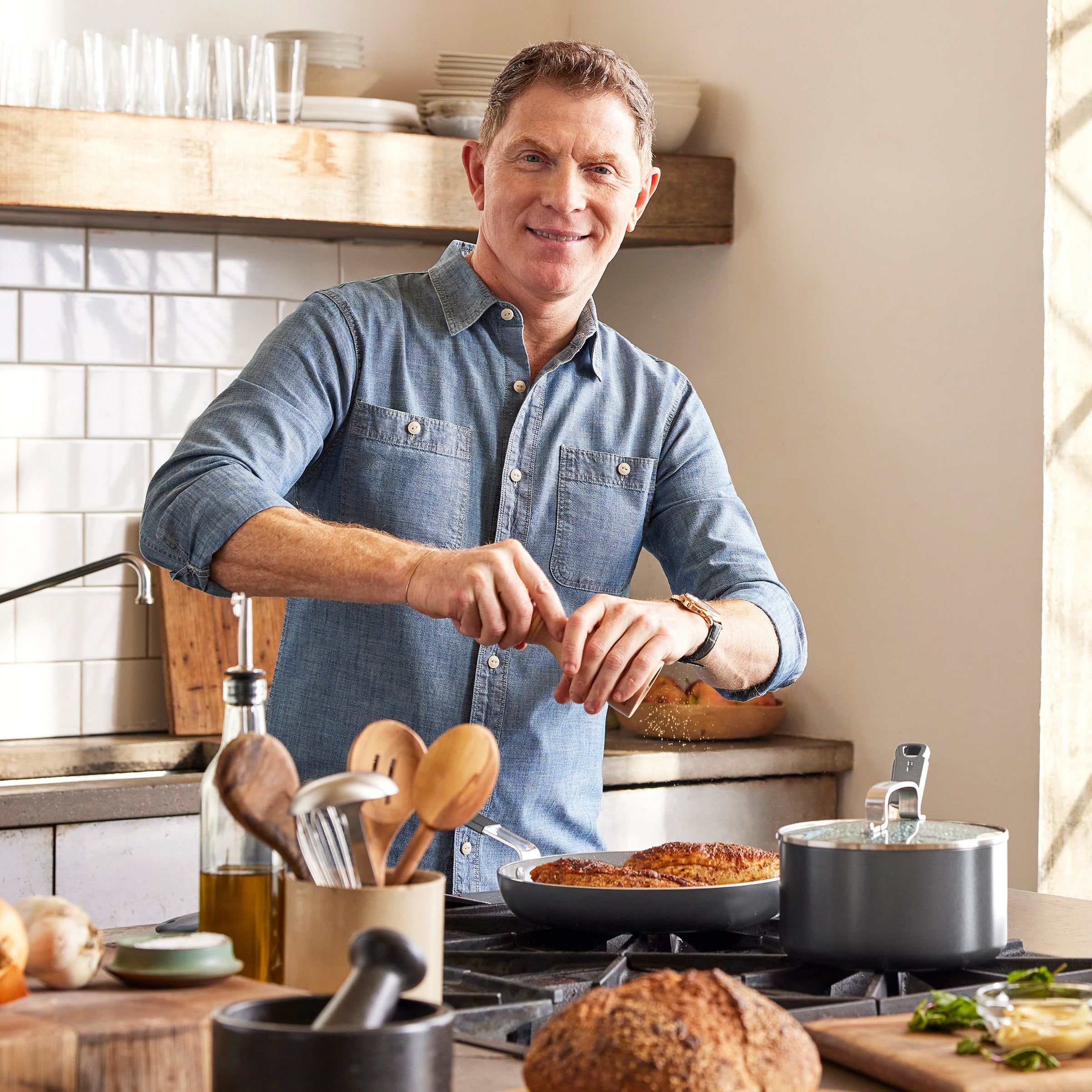 Bobby Flay by GreenPan Professional Ceramic Nonstick 12 Frypan | Graphite - Image 2