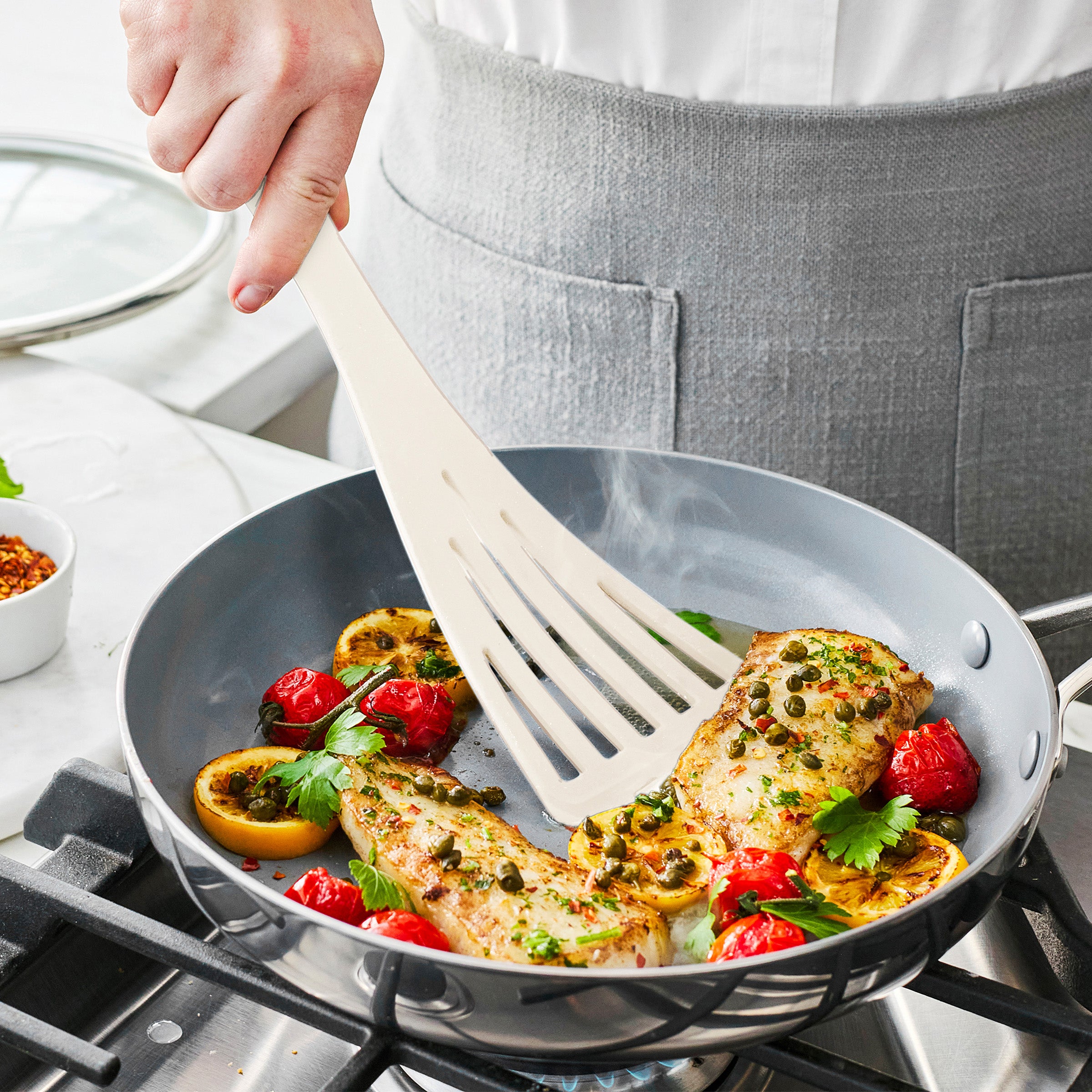 Premiere Silicone 8-Piece Utensil and Crock Set | Bisque - Image 5