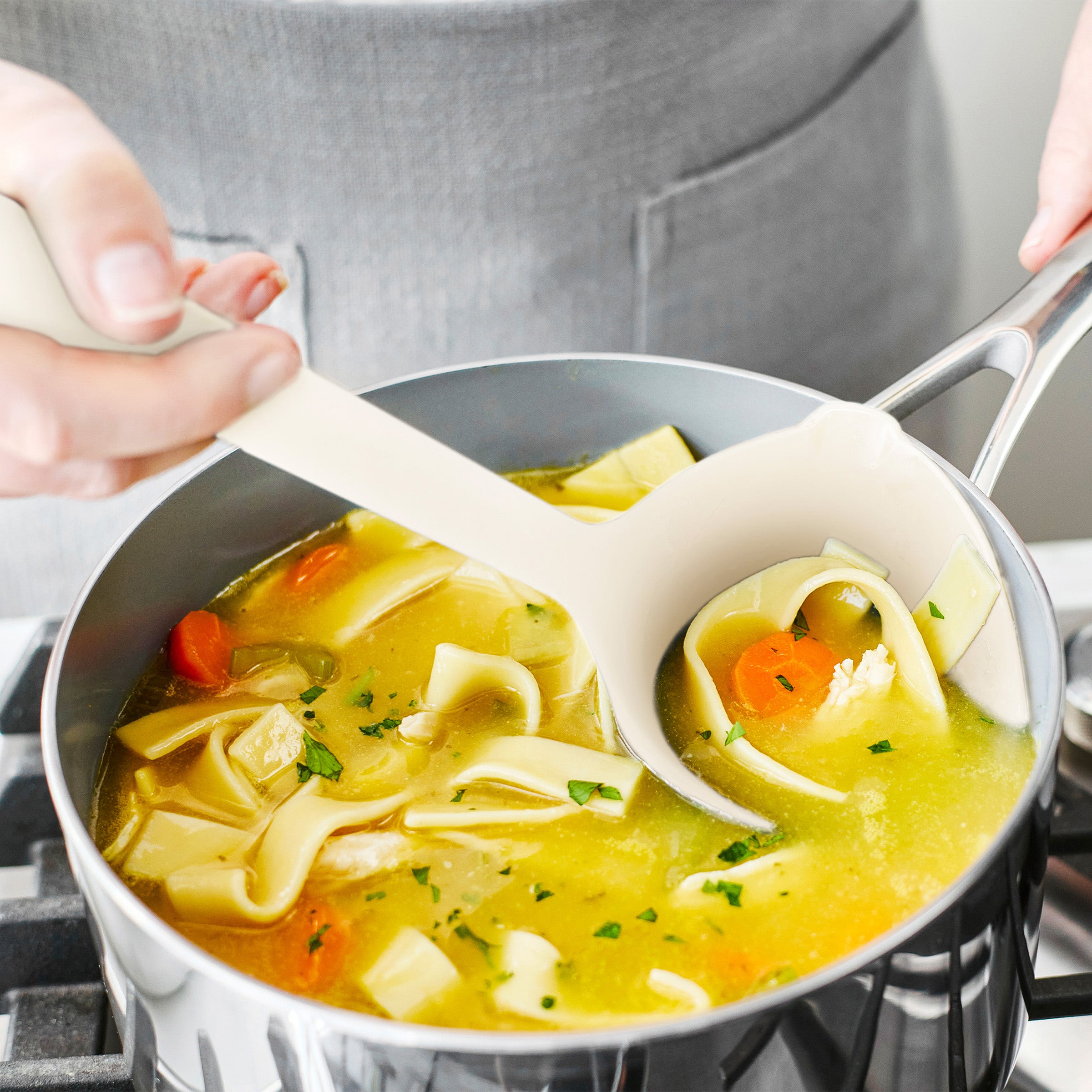 Premiere Silicone 8-Piece Utensil and Crock Set | Bisque - Image 8