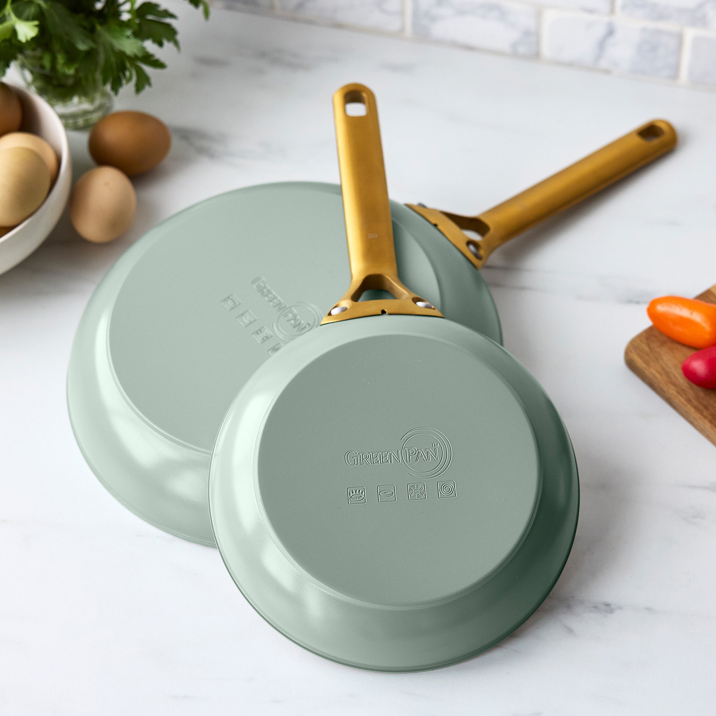 Reserve Pro Ceramic Nonstick 8. 10 and 12 Frypan Set | Moss - Image 8