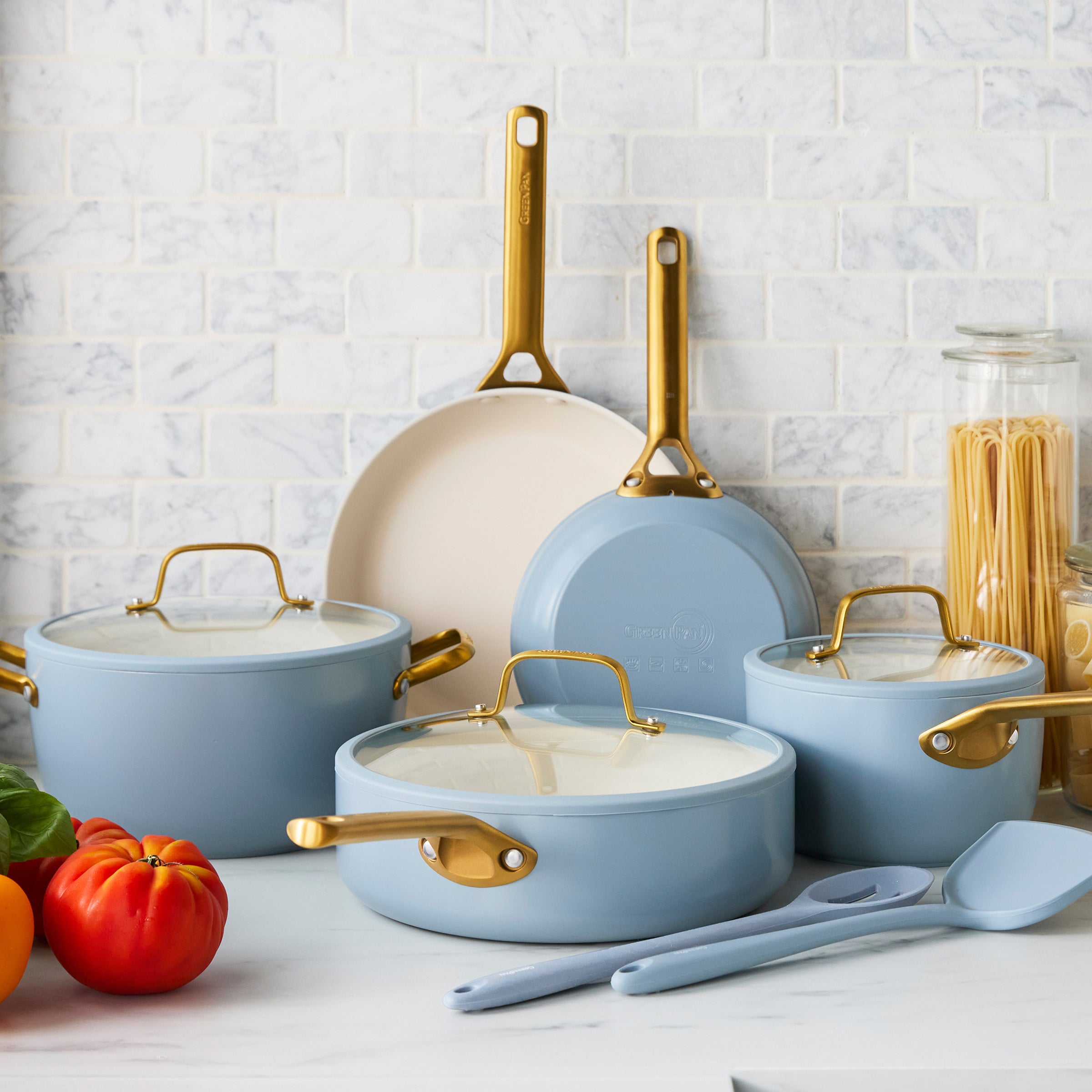 Reserve Pro Ceramic Nonstick 10-Piece Cookware Set | Glacier - Image 2