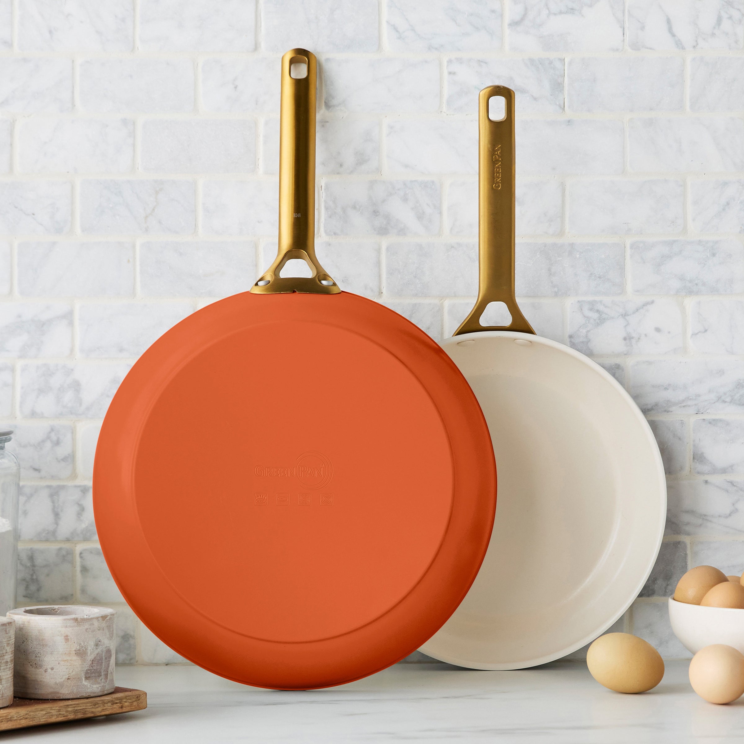 Reserve Pro Ceramic Nonstick 10 and 12 Frypan Set | Harvest - Image 2