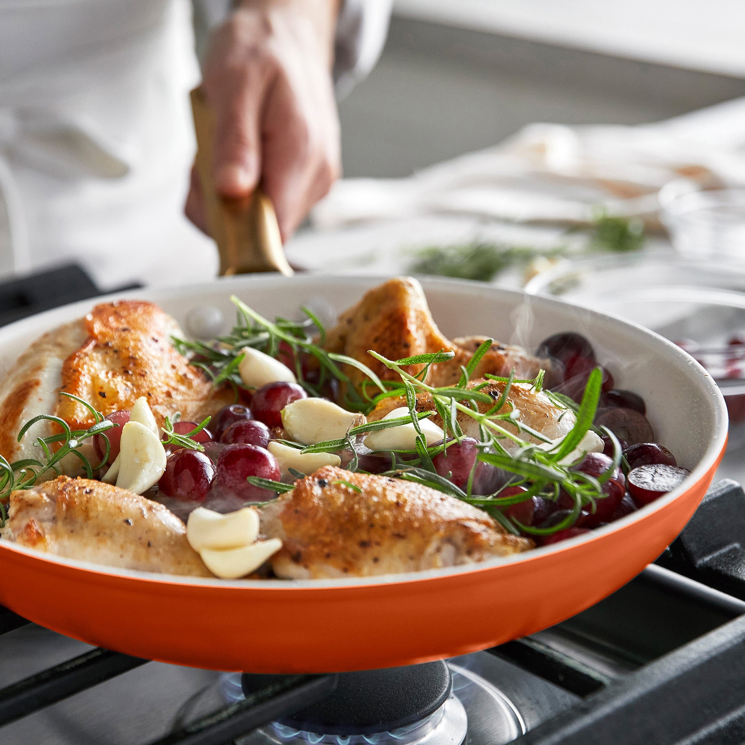 Reserve Pro Ceramic Nonstick 10 and 12 Frypan Set | Harvest - Image 6