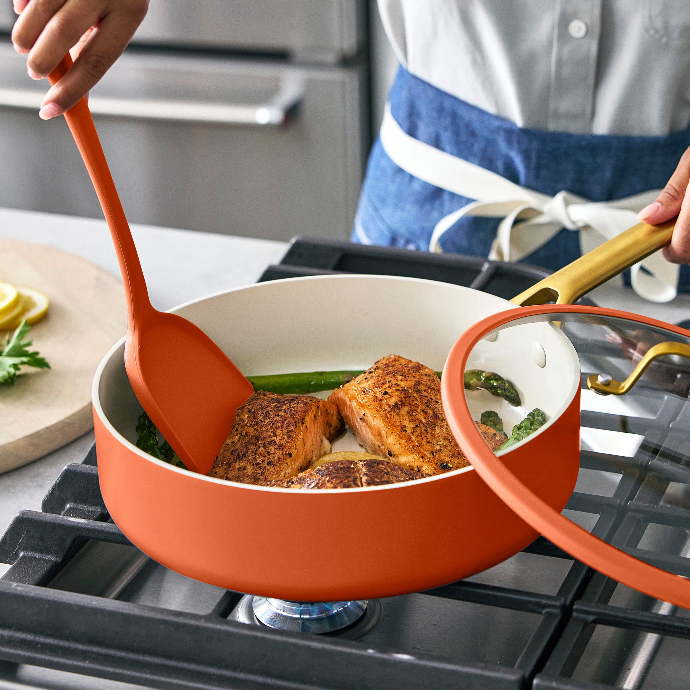 Reserve Pro Ceramic Nonstick 11-Piece Cookware Set | Harvest - Image 10