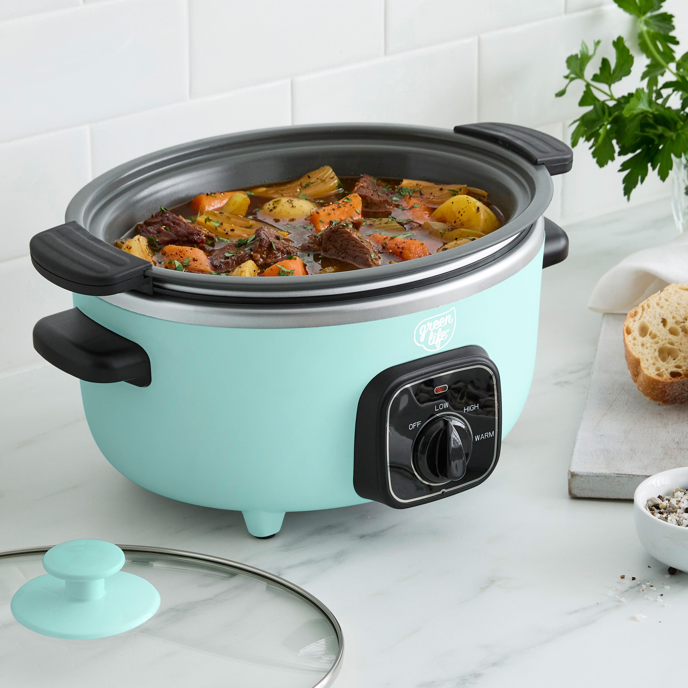 GreenLife Healthy 3.5-Quart Slow Cooker | Turquoise - Image 6
