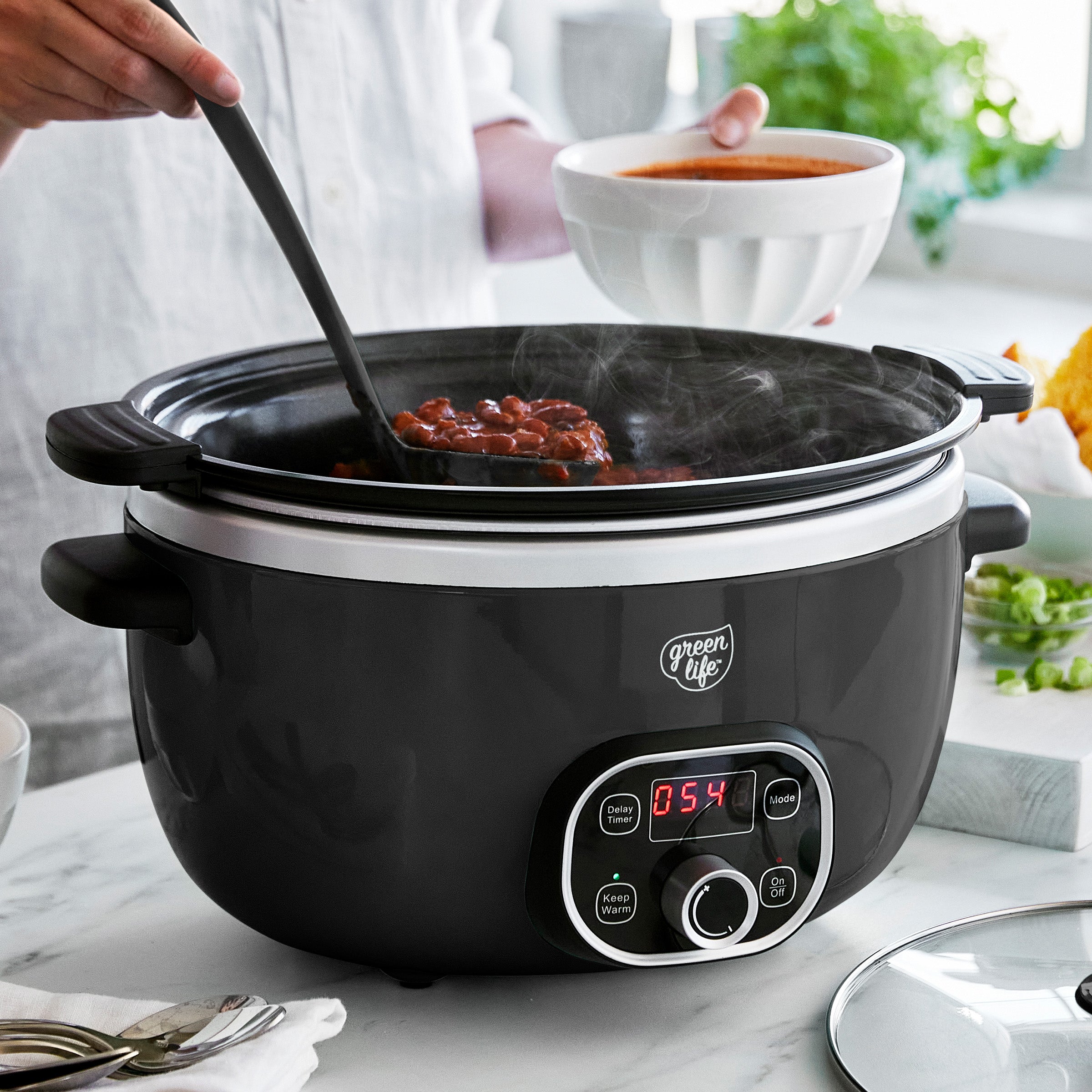 GreenLife Healthy 8-Quart Slow Cooker | Black - Image 3