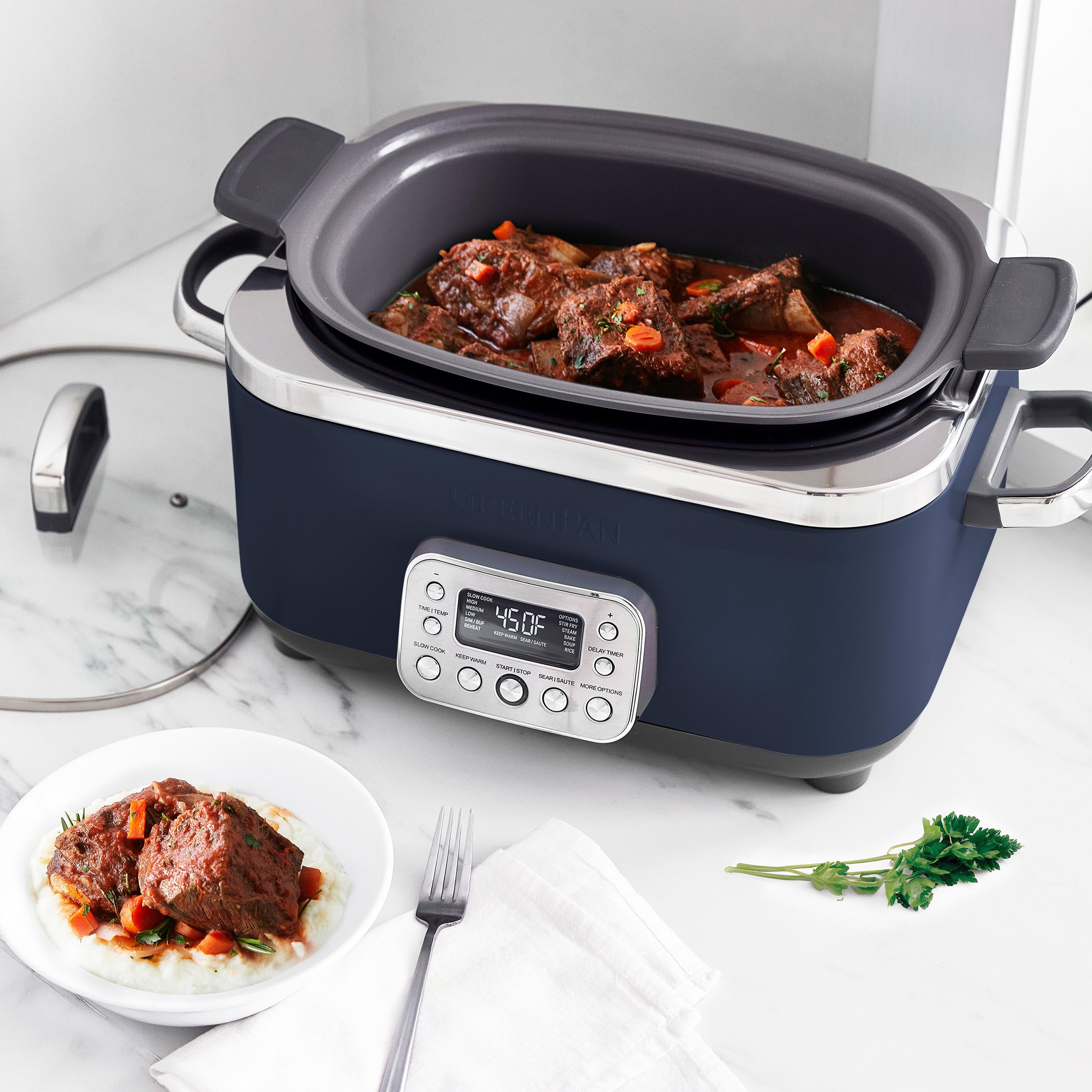 Elite 14-in-1 6-Quart Slow Cooker | Oxford Blue - Image 3