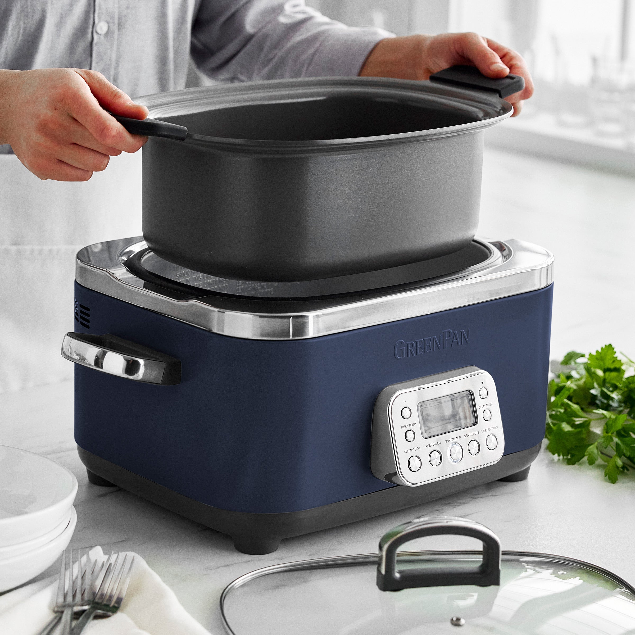 Elite 14-in-1 6-Quart Slow Cooker | Oxford Blue - Image 4