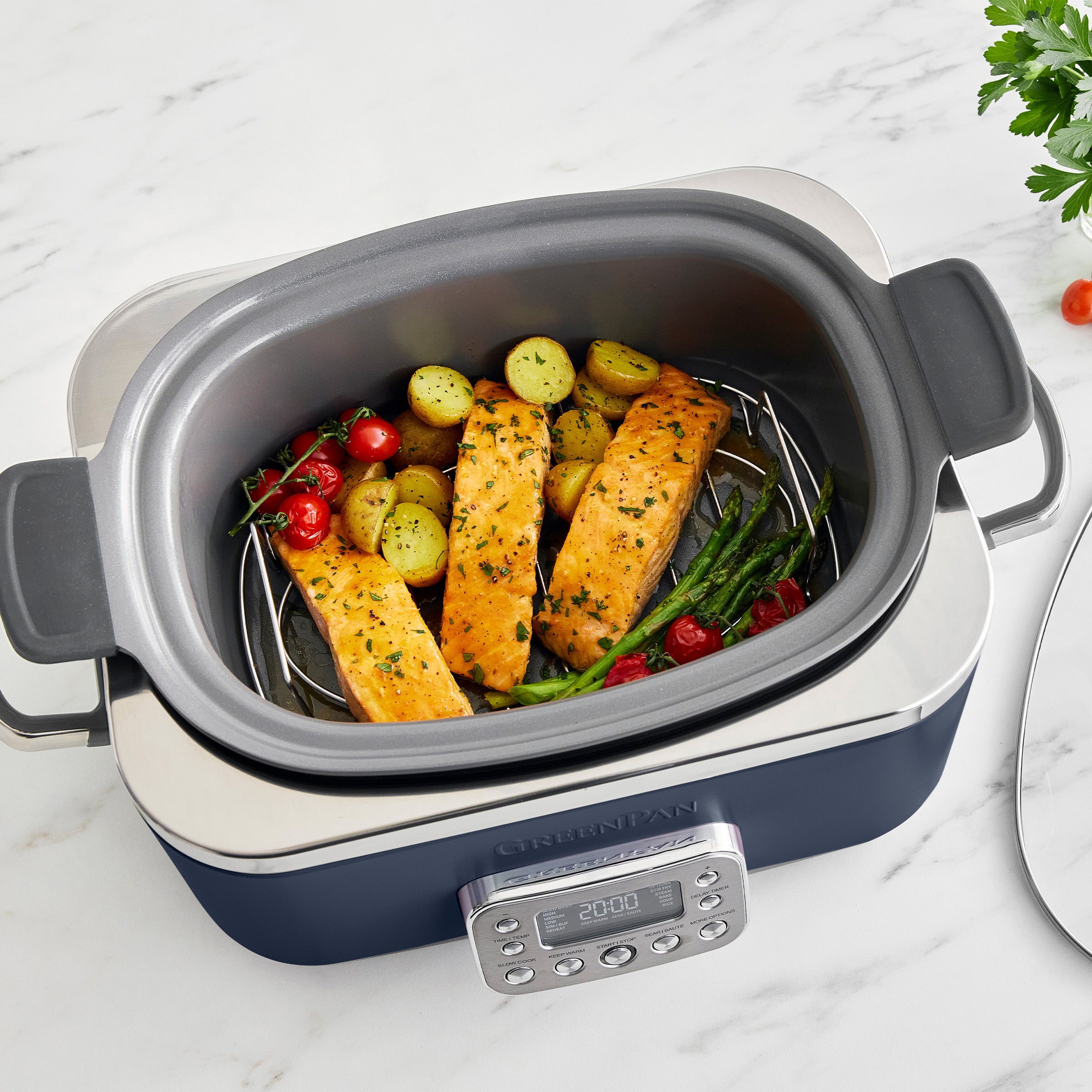 Elite 14-in-1 6-Quart Slow Cooker | Oxford Blue - Image 6