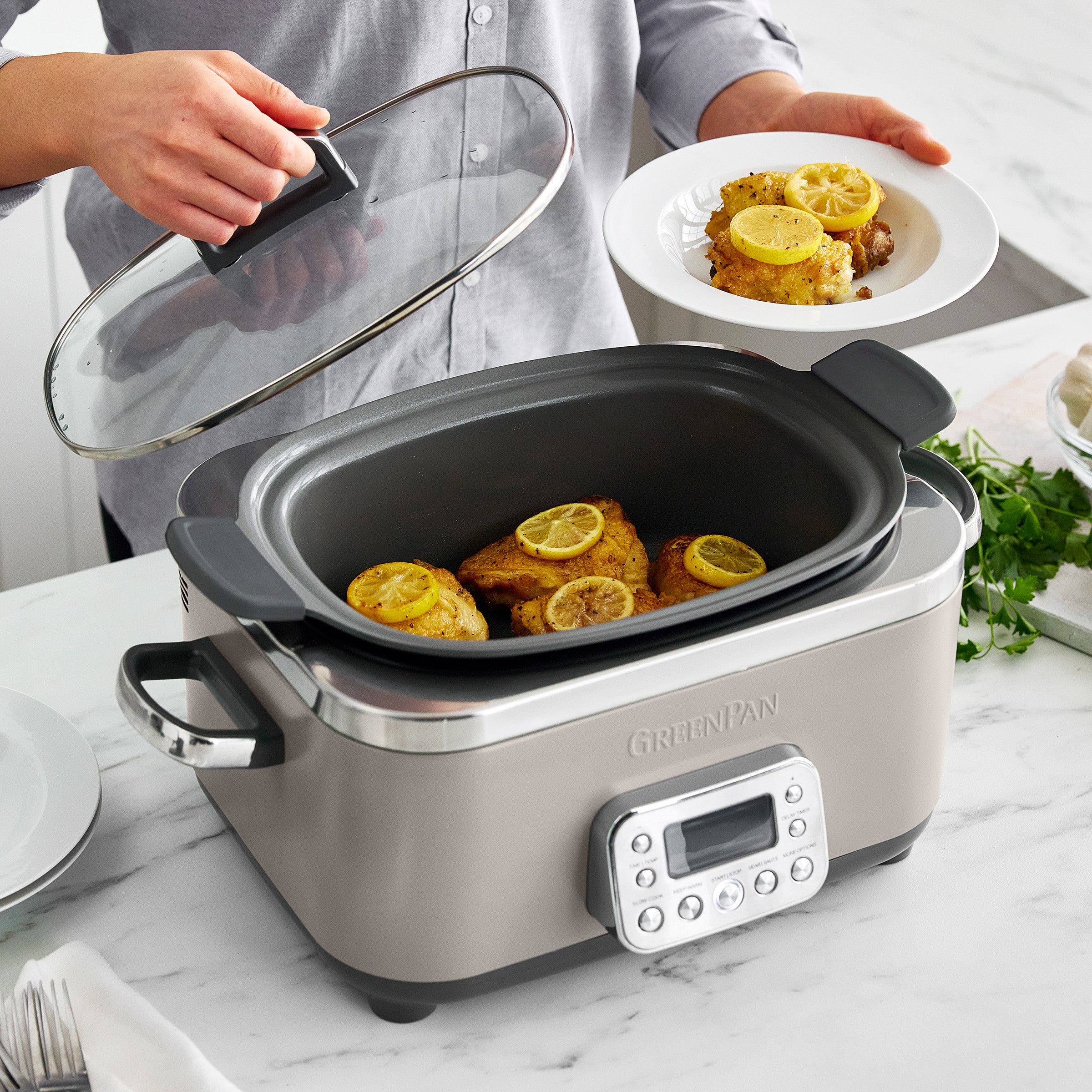 Elite 14-in-1 6-Quart Slow Cooker | Clay - Image 9