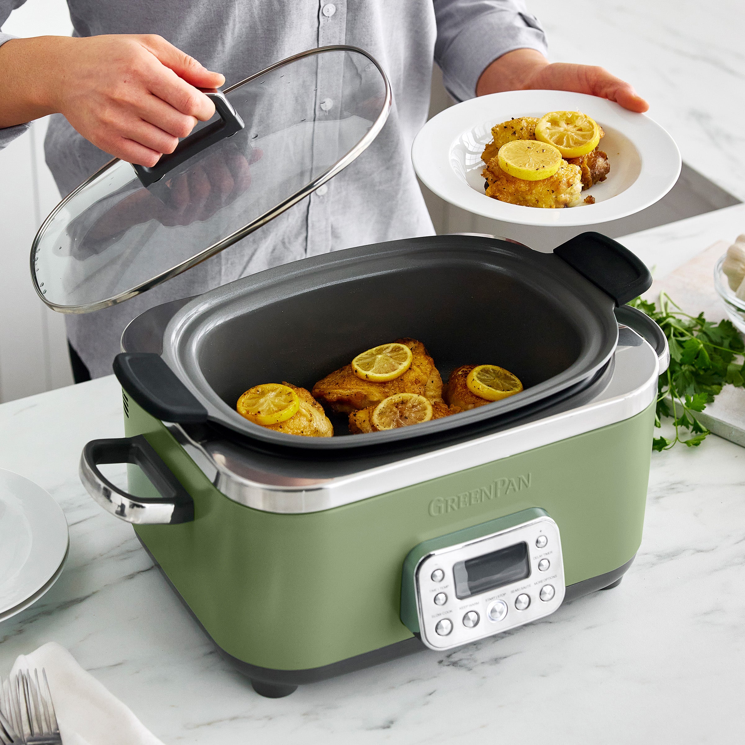 Elite 14-in-1 6-Quart Slow Cooker | Sage - Image 9