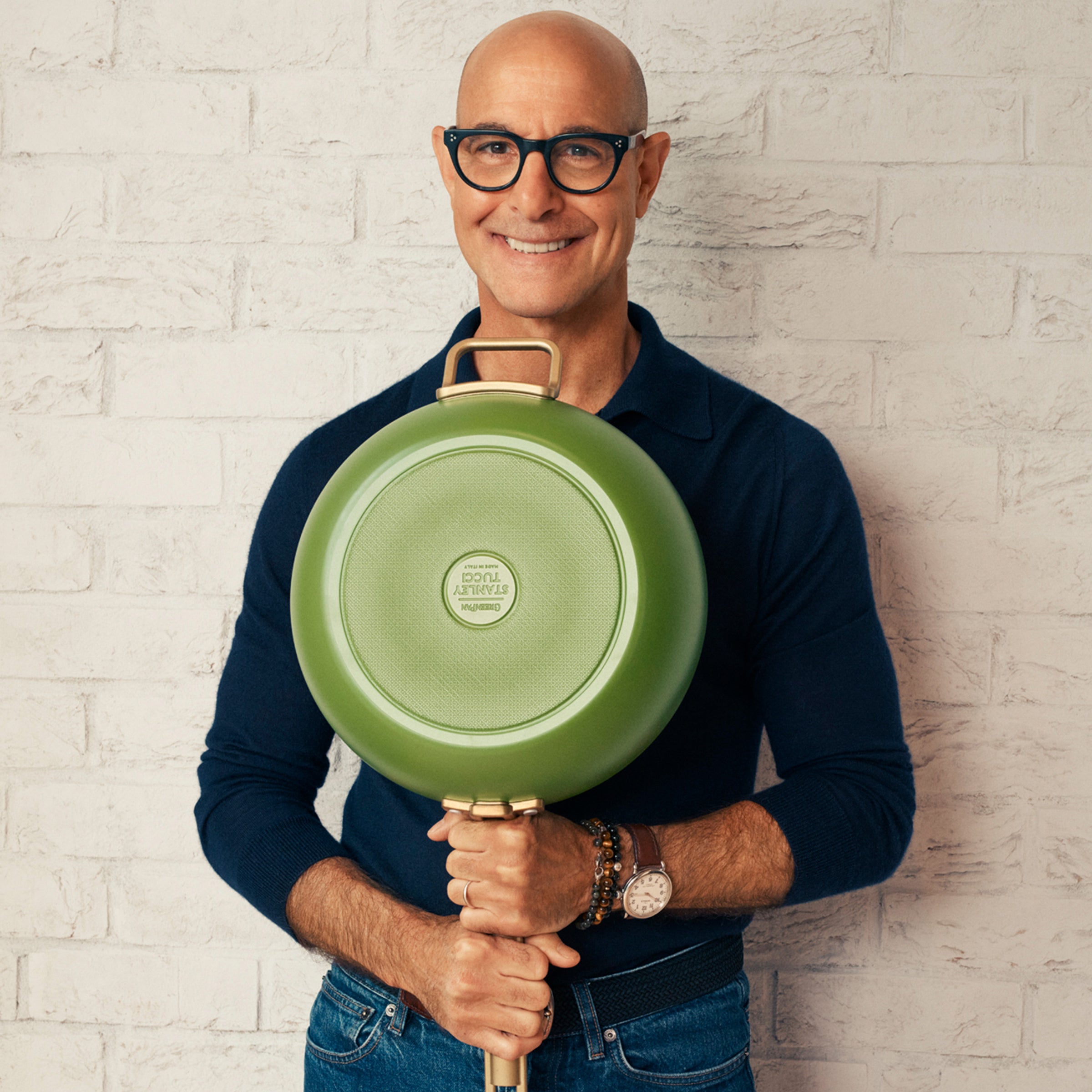 Stanley Tucci™ Ceramic Nonstick 12 Frypan with Lid | Tuscan Olive - Image 2