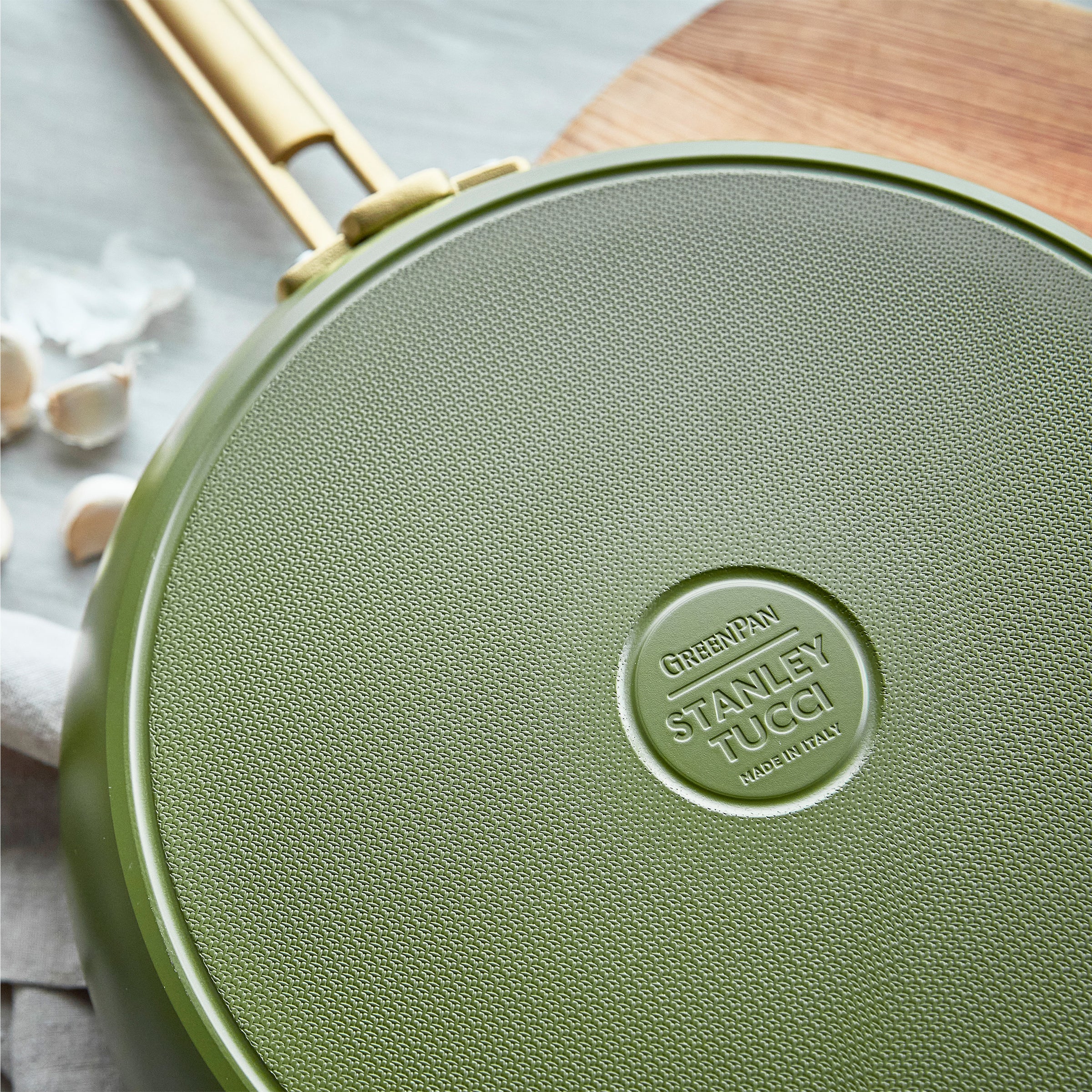 Stanley Tucci™ Ceramic Nonstick 12 Frypan with Lid | Tuscan Olive - Image 7