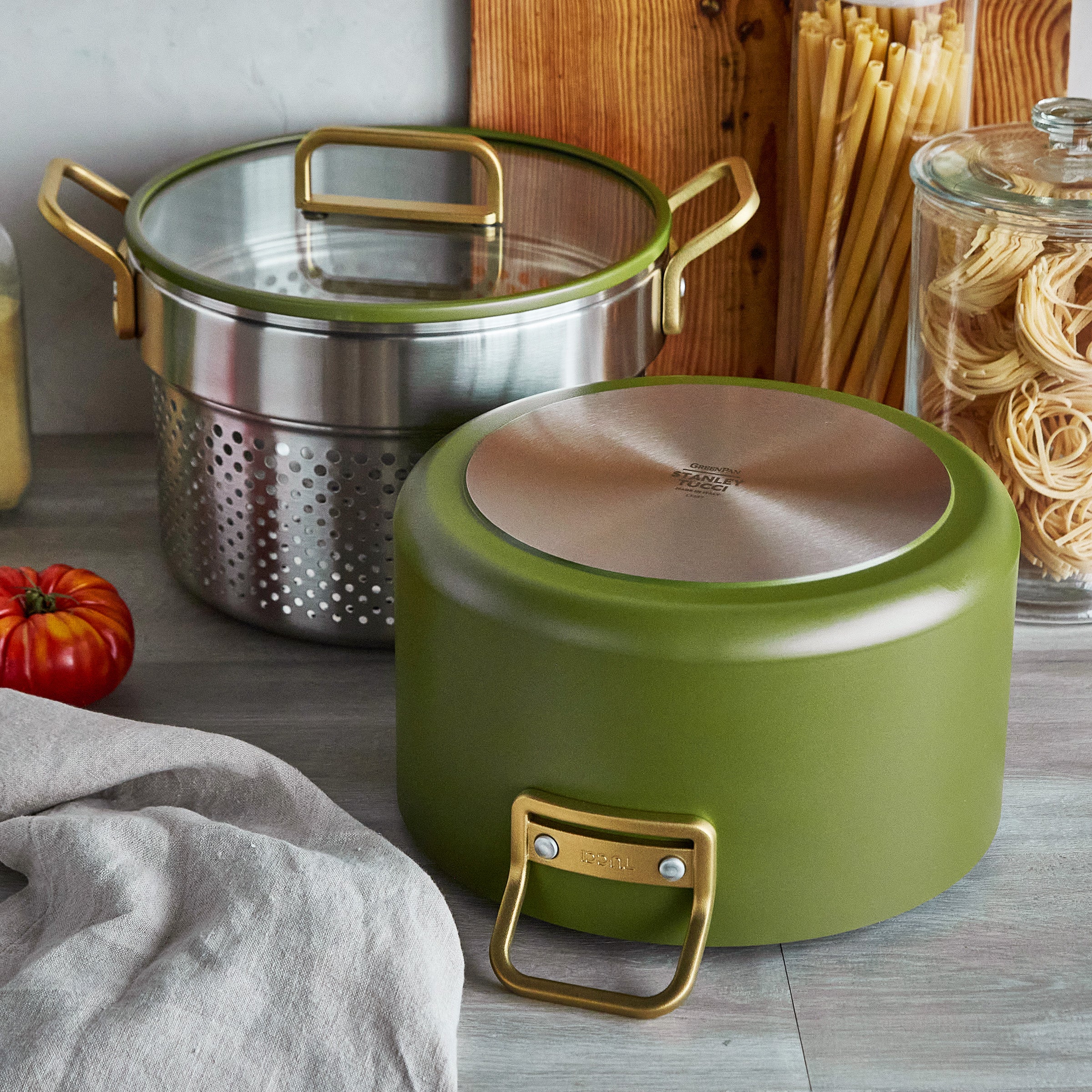 Stanley Tucci™ Ceramic Nonstick 11-Piece Cookware Set | Tuscan Olive - Image 12