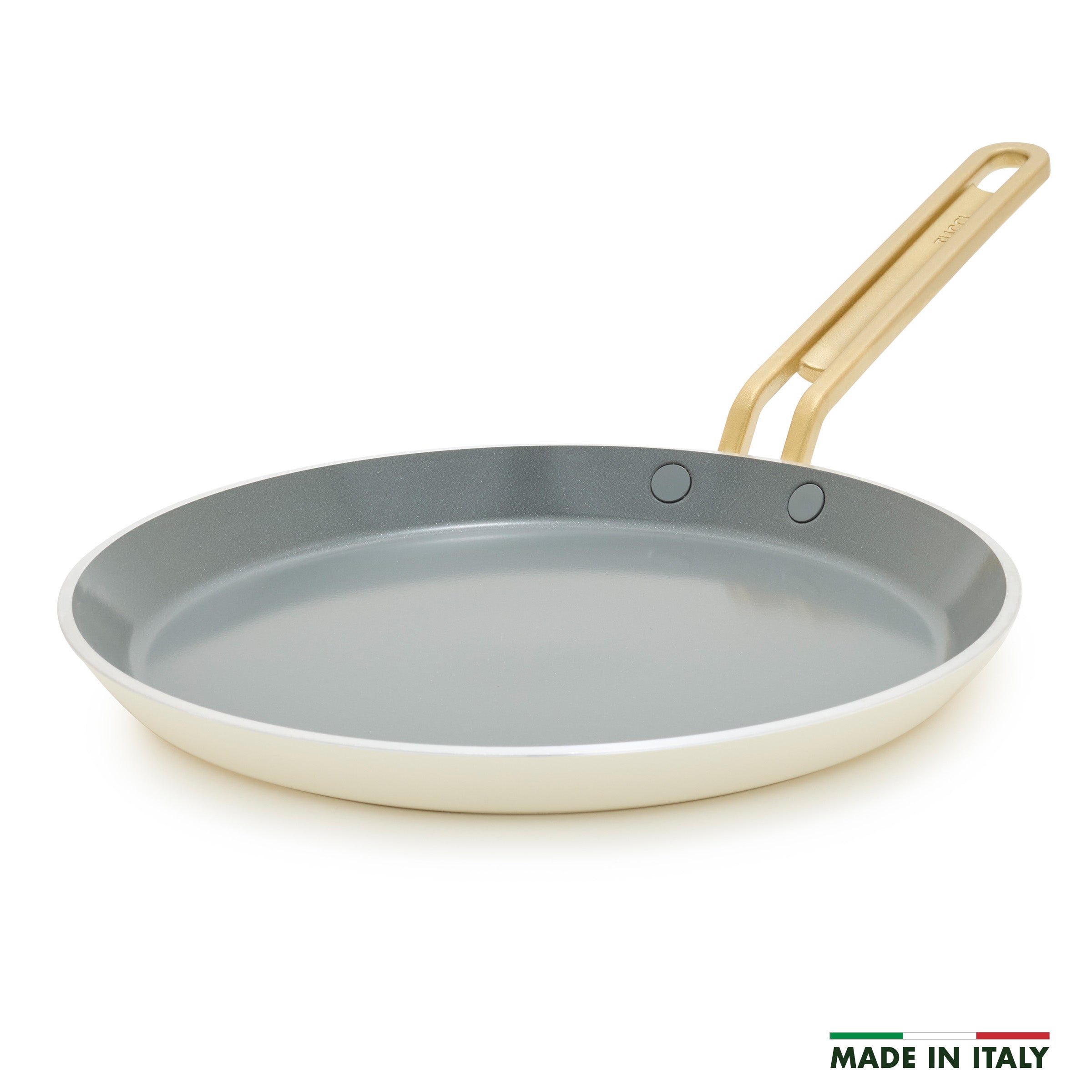 Stanley Tucci™ Ceramic Nonstick 10 Crepe and Omelette Pan | Carrara White