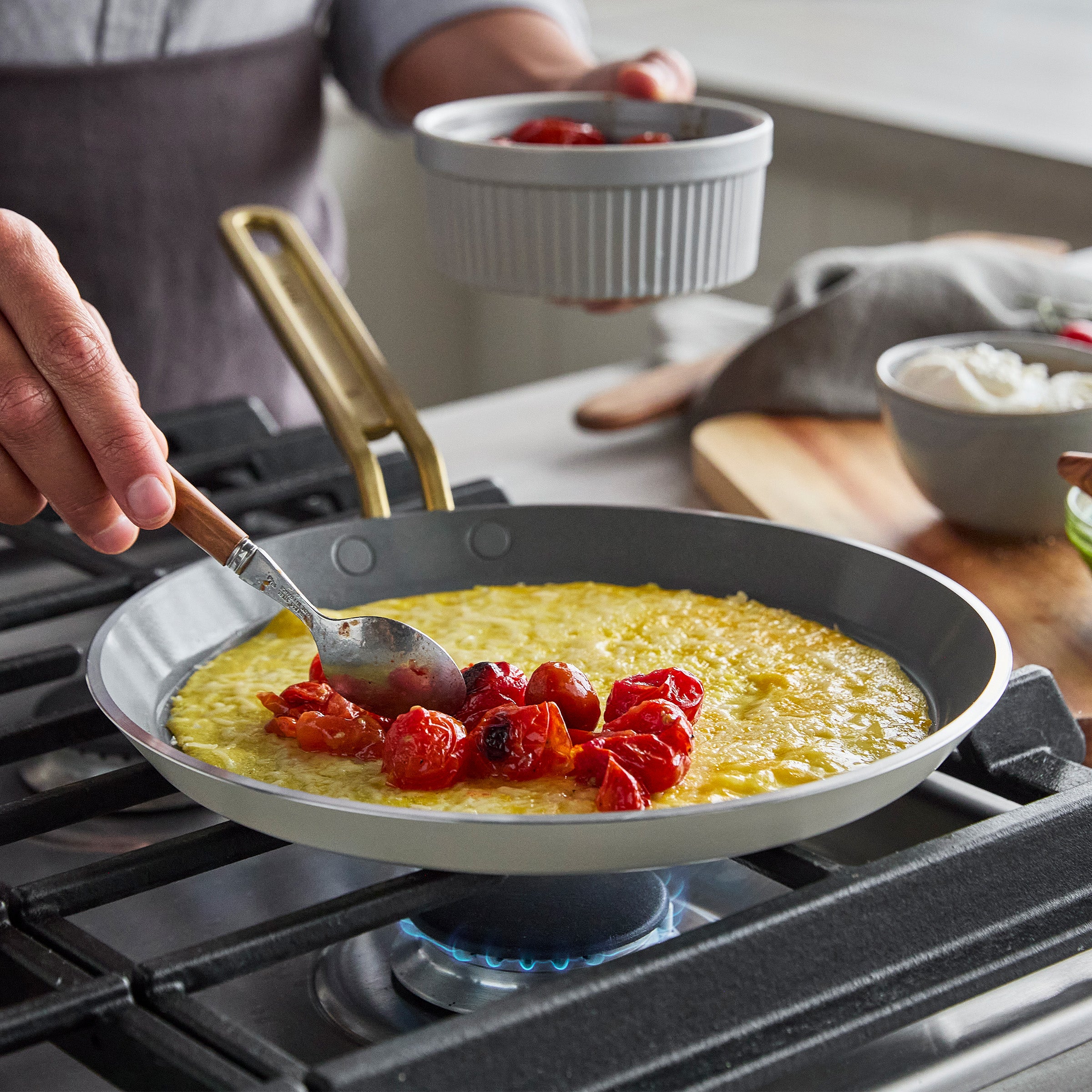 Stanley Tucci™ Ceramic Nonstick 10 Crepe and Omelette Pan | Carrara White - Image 14