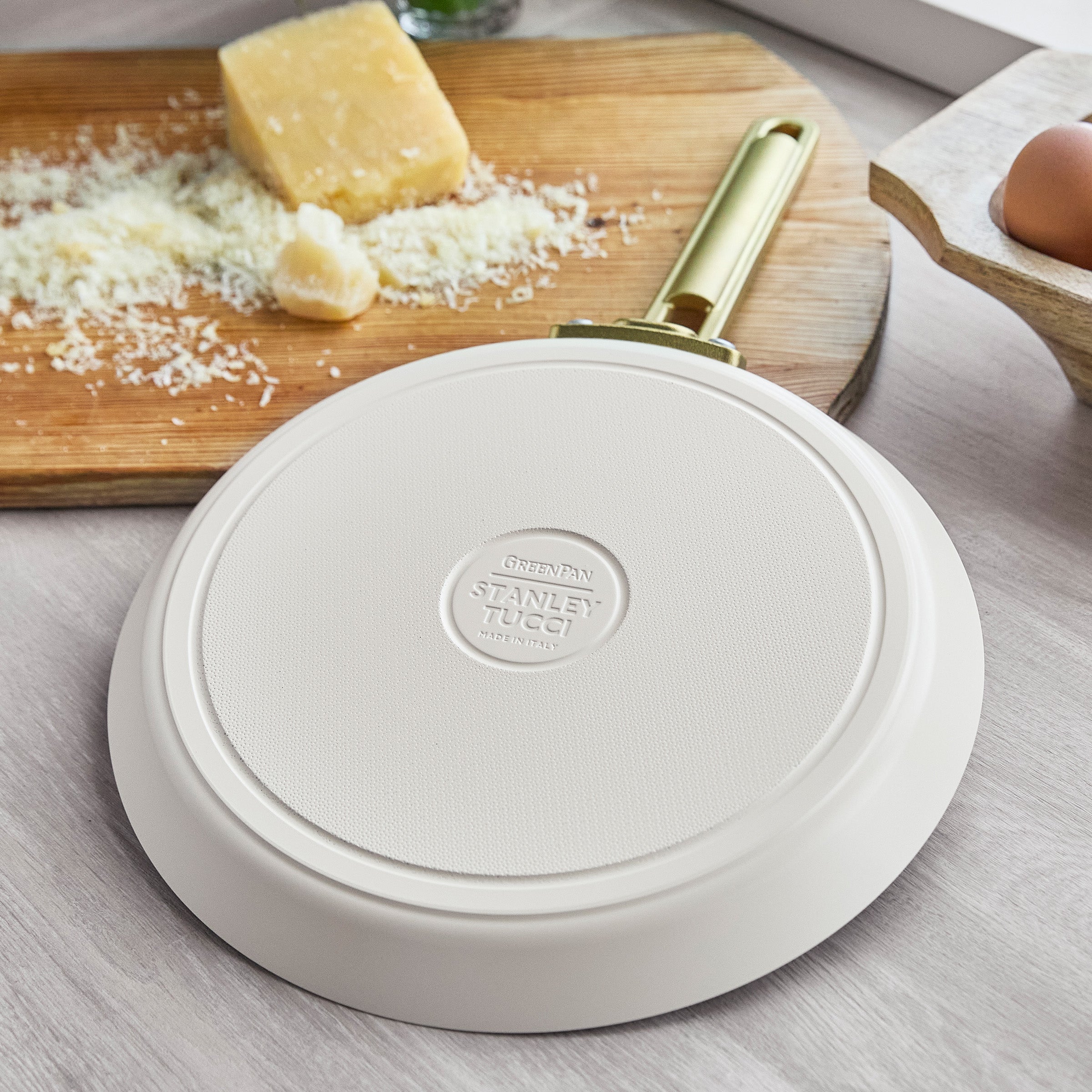 Stanley Tucci™ Ceramic Nonstick 10 Crepe and Omelette Pan | Carrara White - Image 7