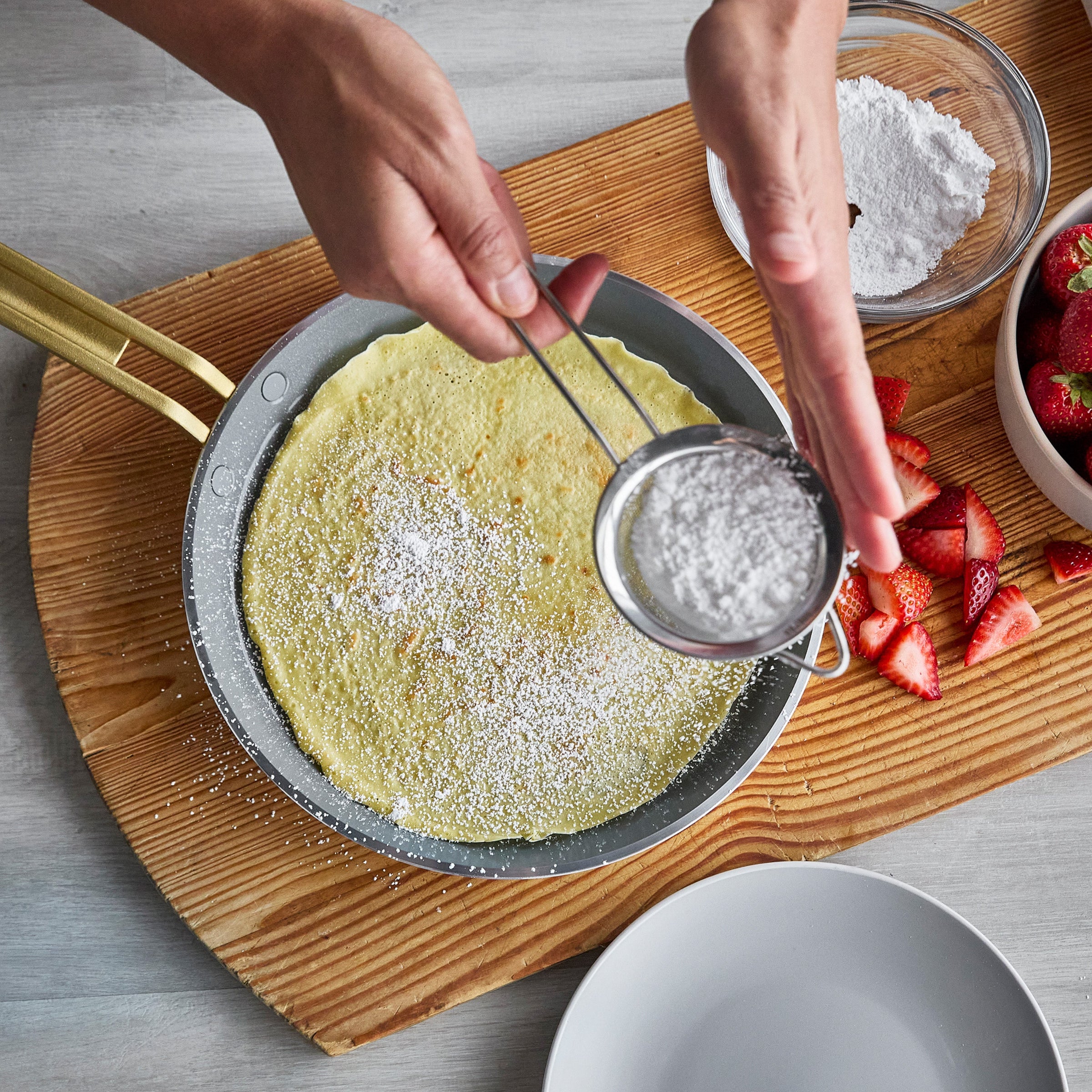 Stanley Tucci™ Ceramic Nonstick 10 Crepe and Omelette Pan | Marino Blue - Image 11