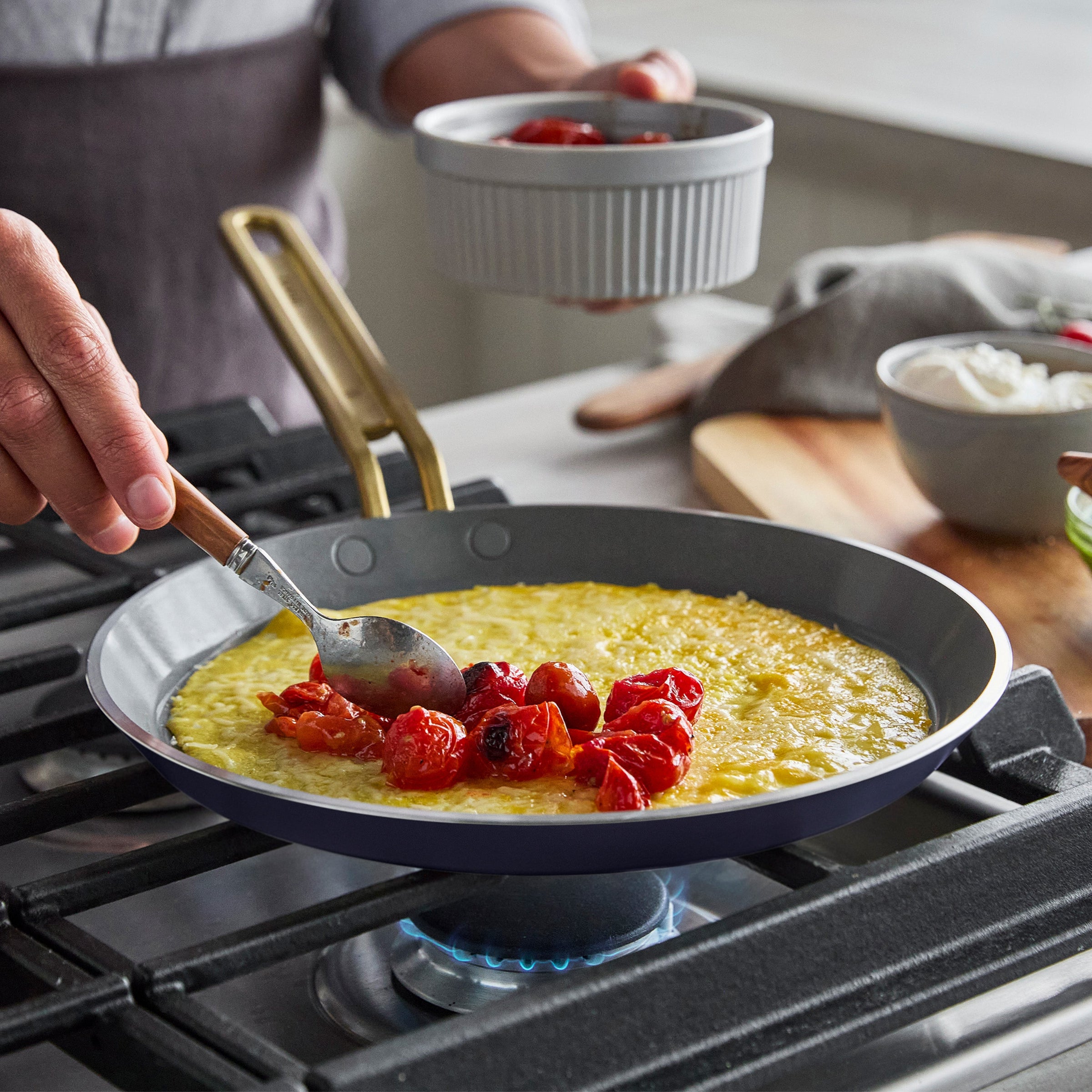 Stanley Tucci™ Ceramic Nonstick 10 Crepe and Omelette Pan | Marino Blue - Image 14