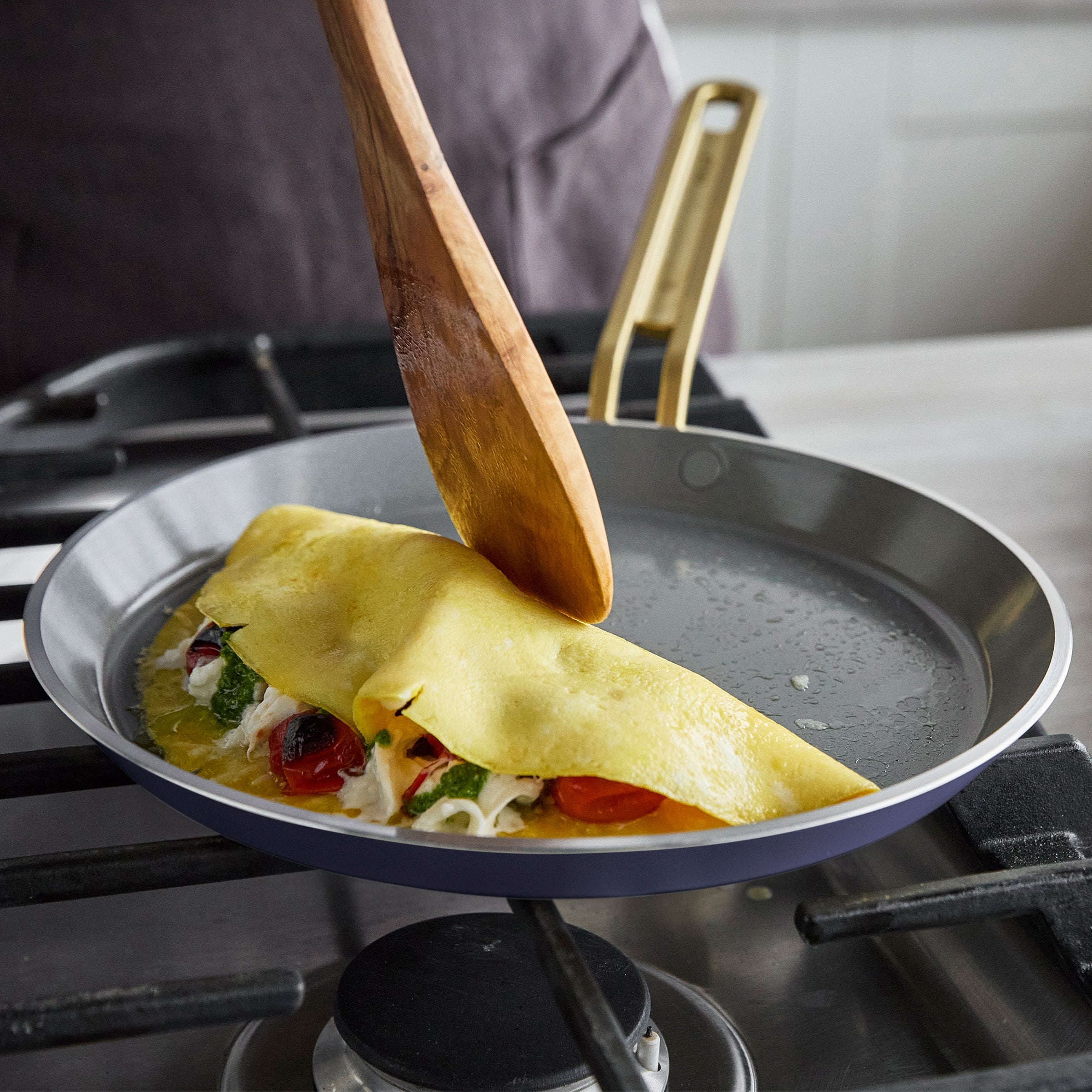 Stanley Tucci™ Ceramic Nonstick 10 Crepe and Omelette Pan | Marino Blue - Image 5