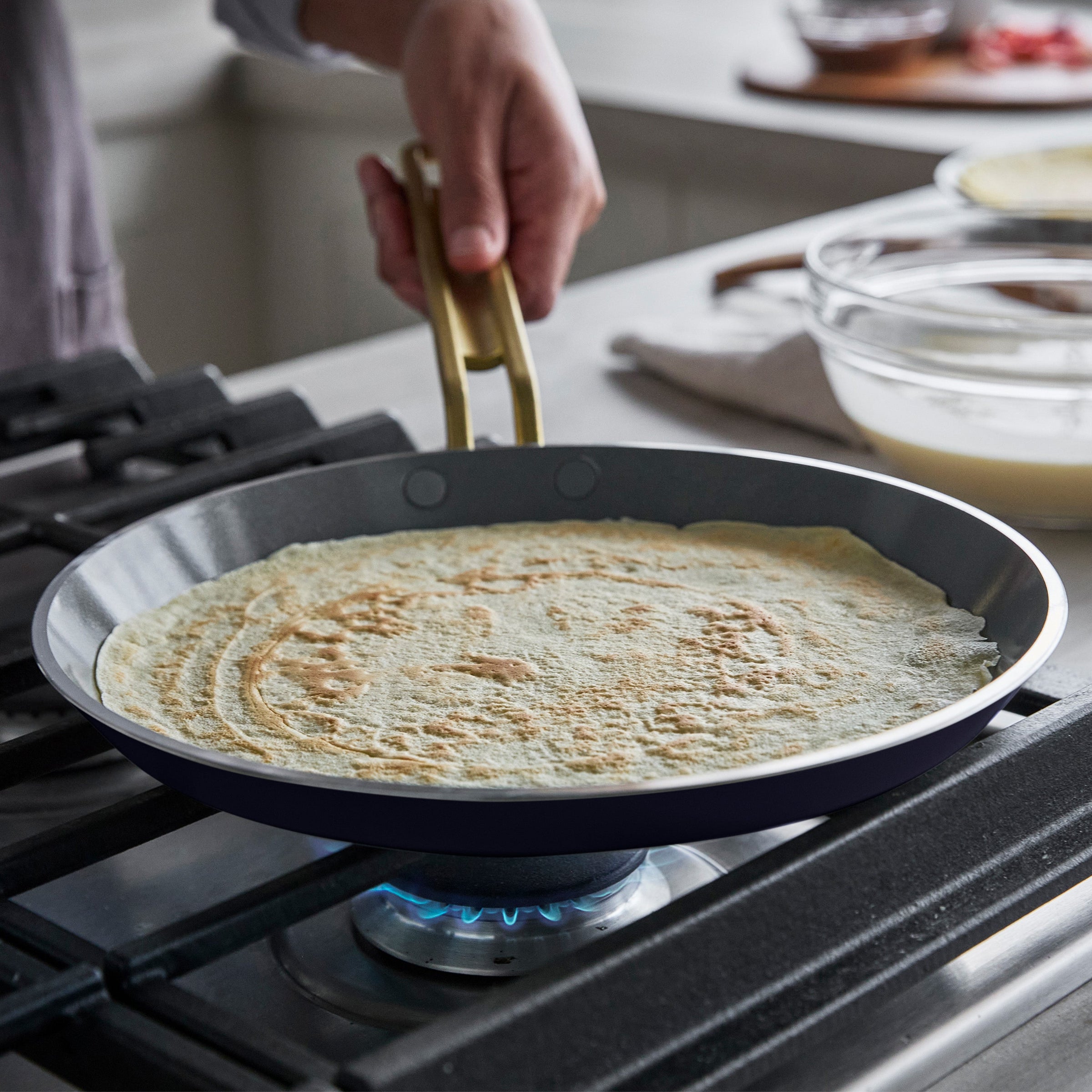 Stanley Tucci™ Ceramic Nonstick 10 Crepe and Omelette Pan | Marino Blue - Image 10