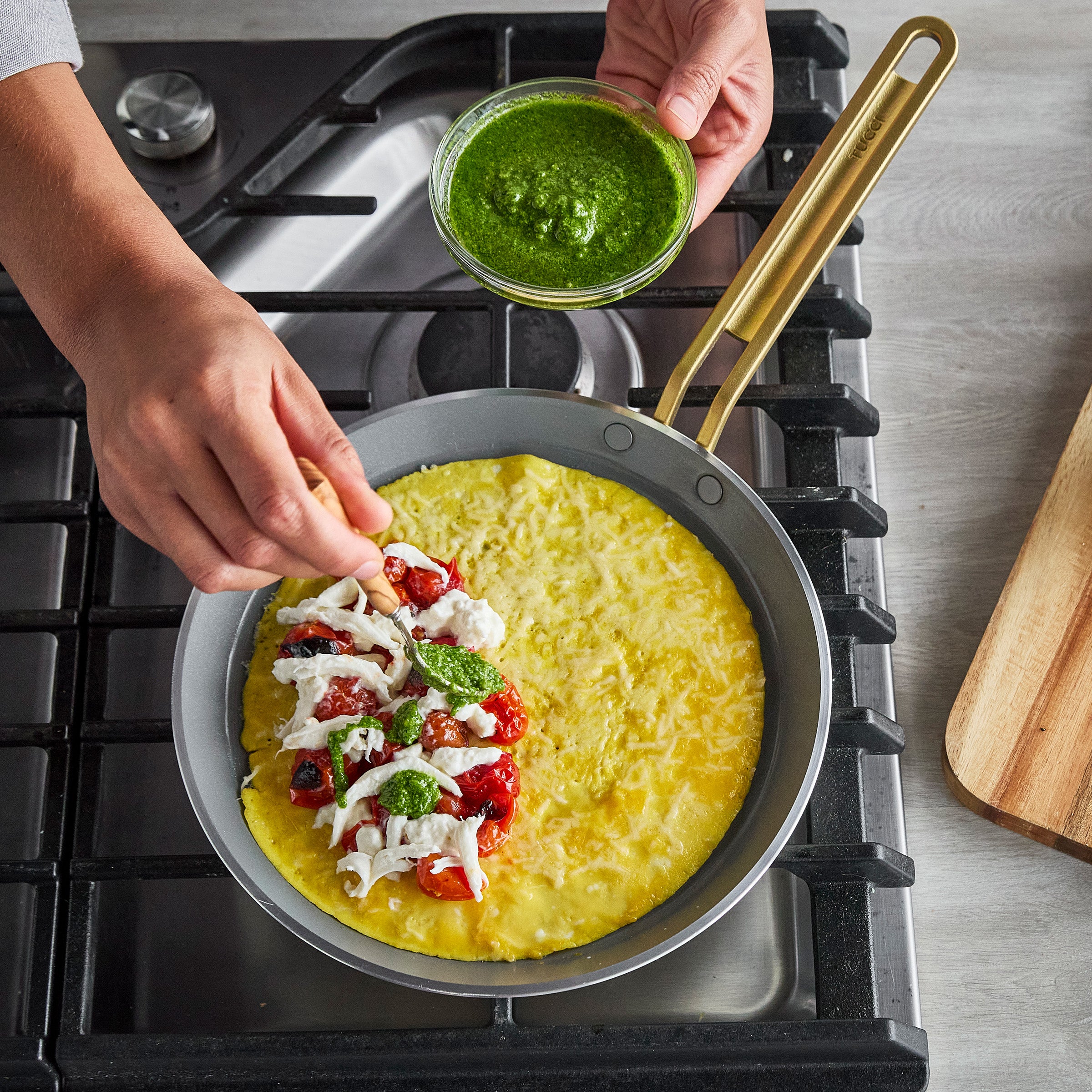 Stanley Tucci™ Ceramic Nonstick 10 Crepe and Omelette Pan | Roma Gold - Image 15
