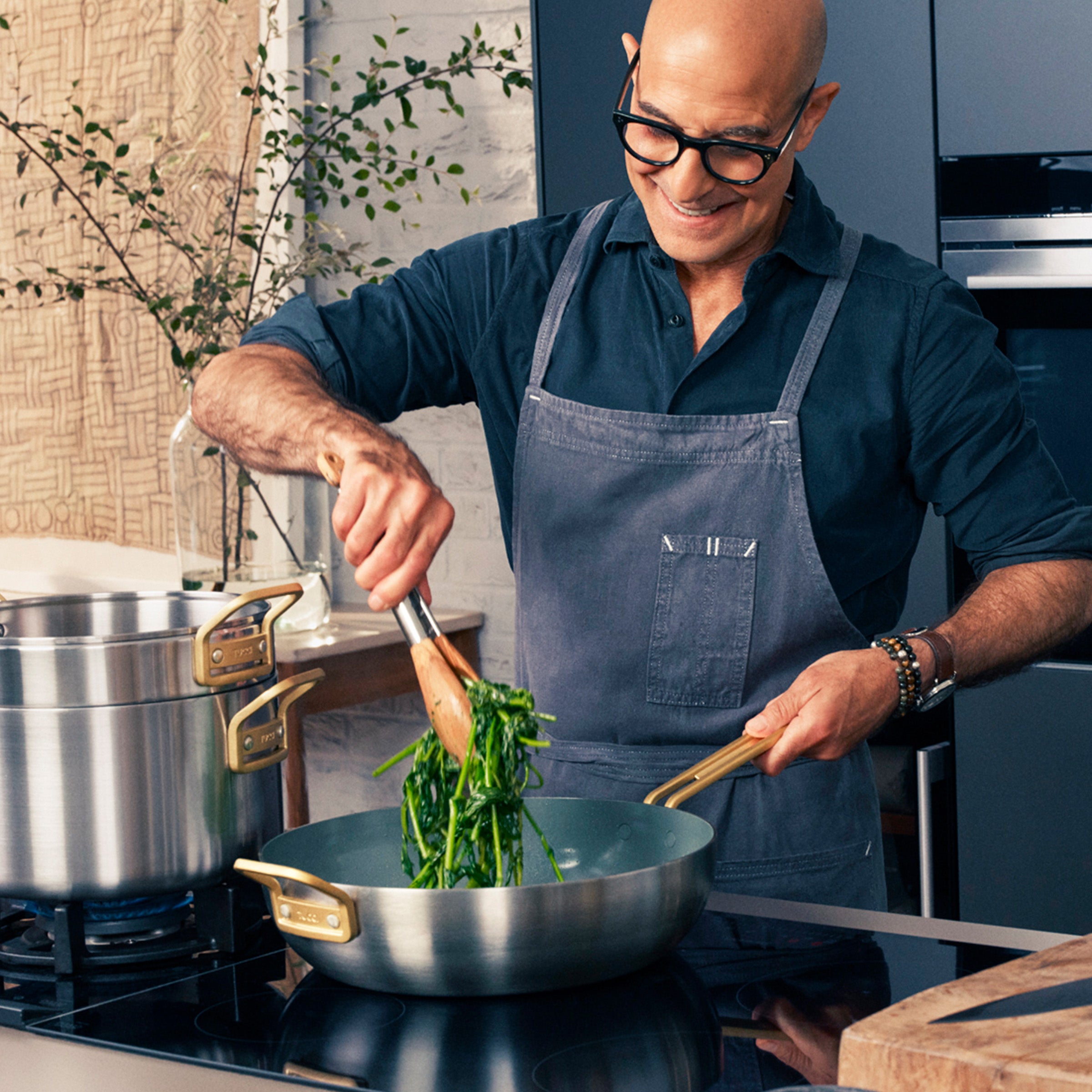 Stanley Tucci™ Stainless Steel Ceramic Nonstick 4.5-Quart Stanley Pan Jr. with Lid - Image 2