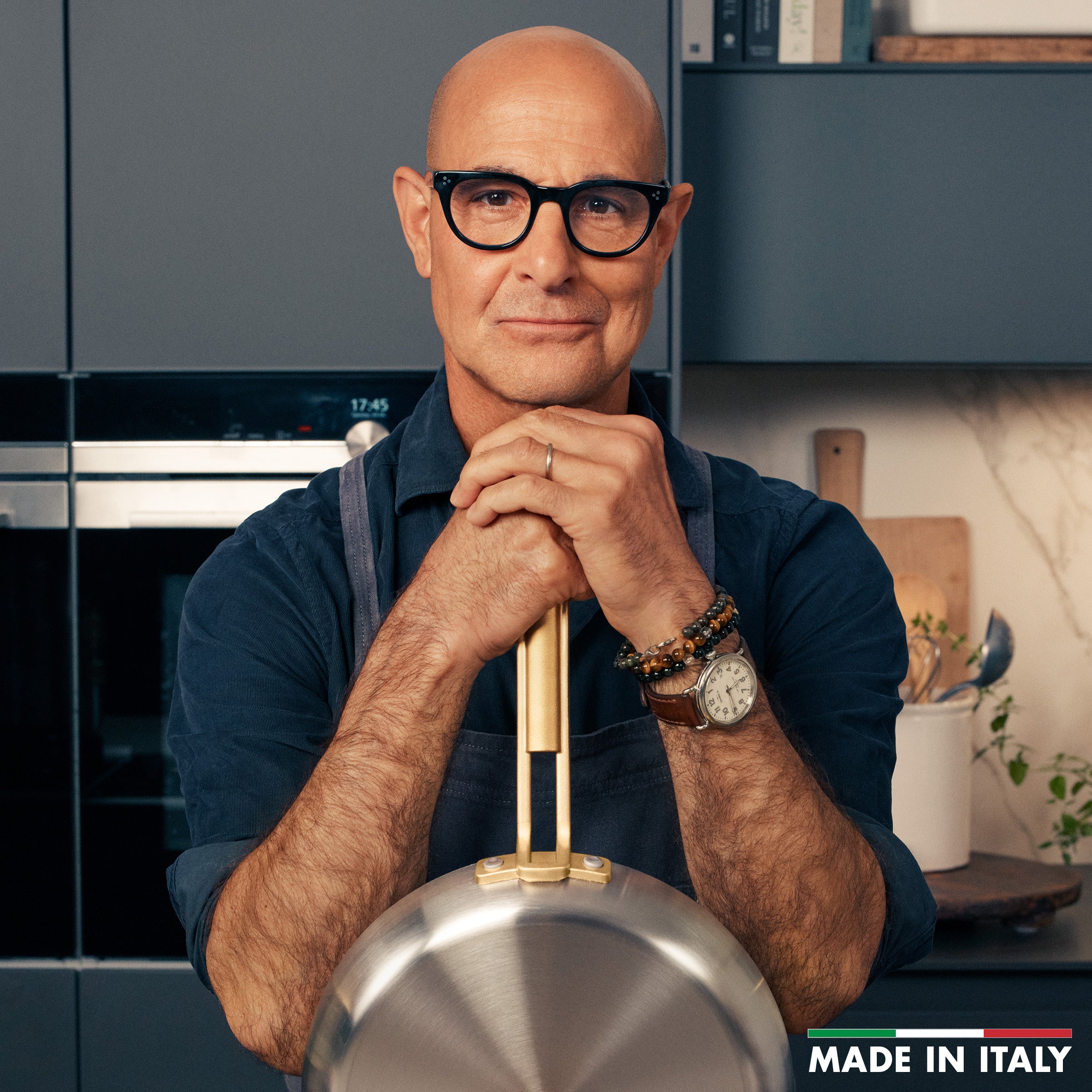 Stanley Tucci™ Stainless Steel Ceramic Nonstick 4.5-Quart Stanley Pan Jr. with Lid - Image 9