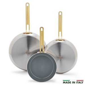 Stanley Tucci™ Stainless Steel Ceramic Nonstick 8. 10 and 12 Frypan Set
