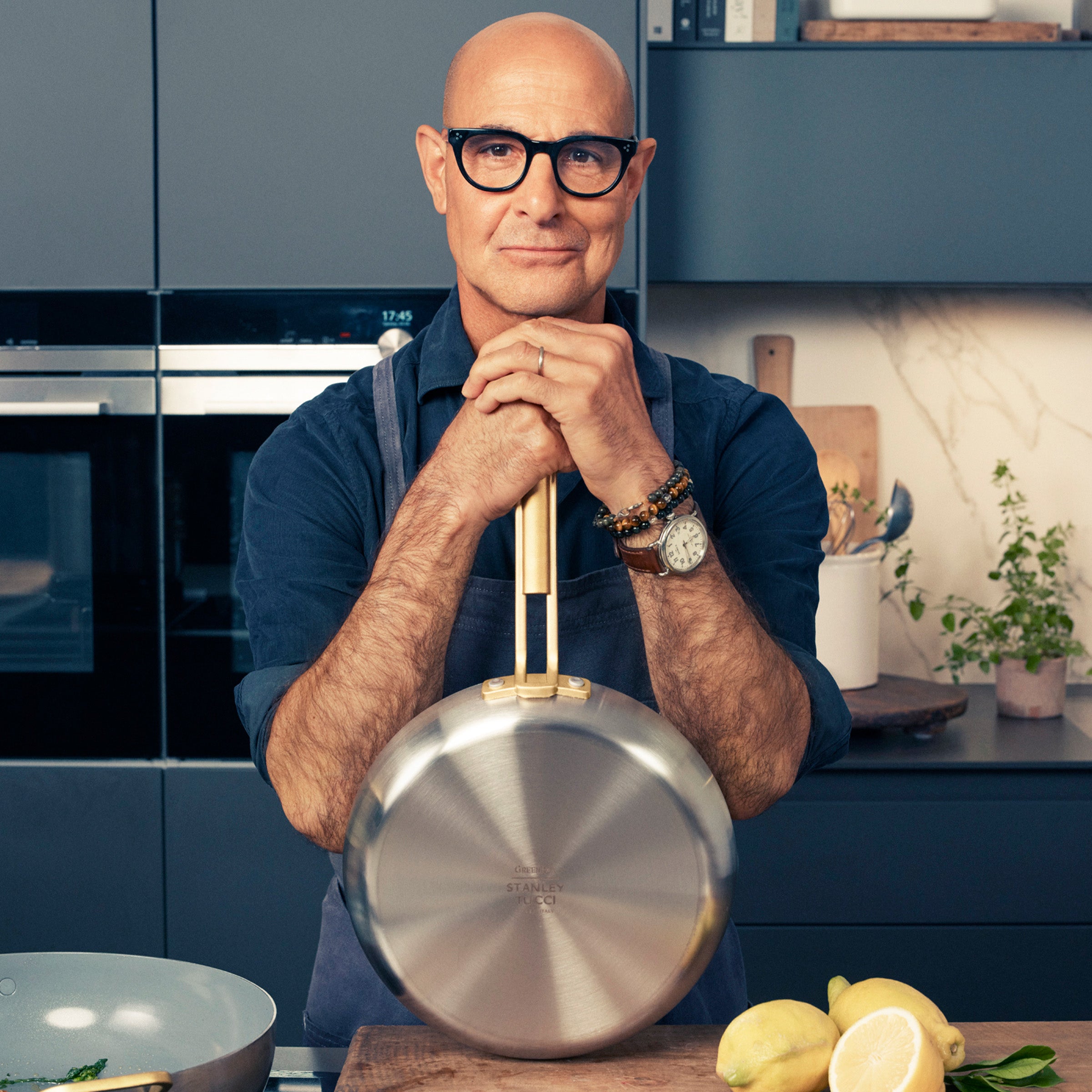 Stanley Tucci™ Stainless Steel Ceramic Nonstick 8. 10 and 12 Frypan Set - Image 2
