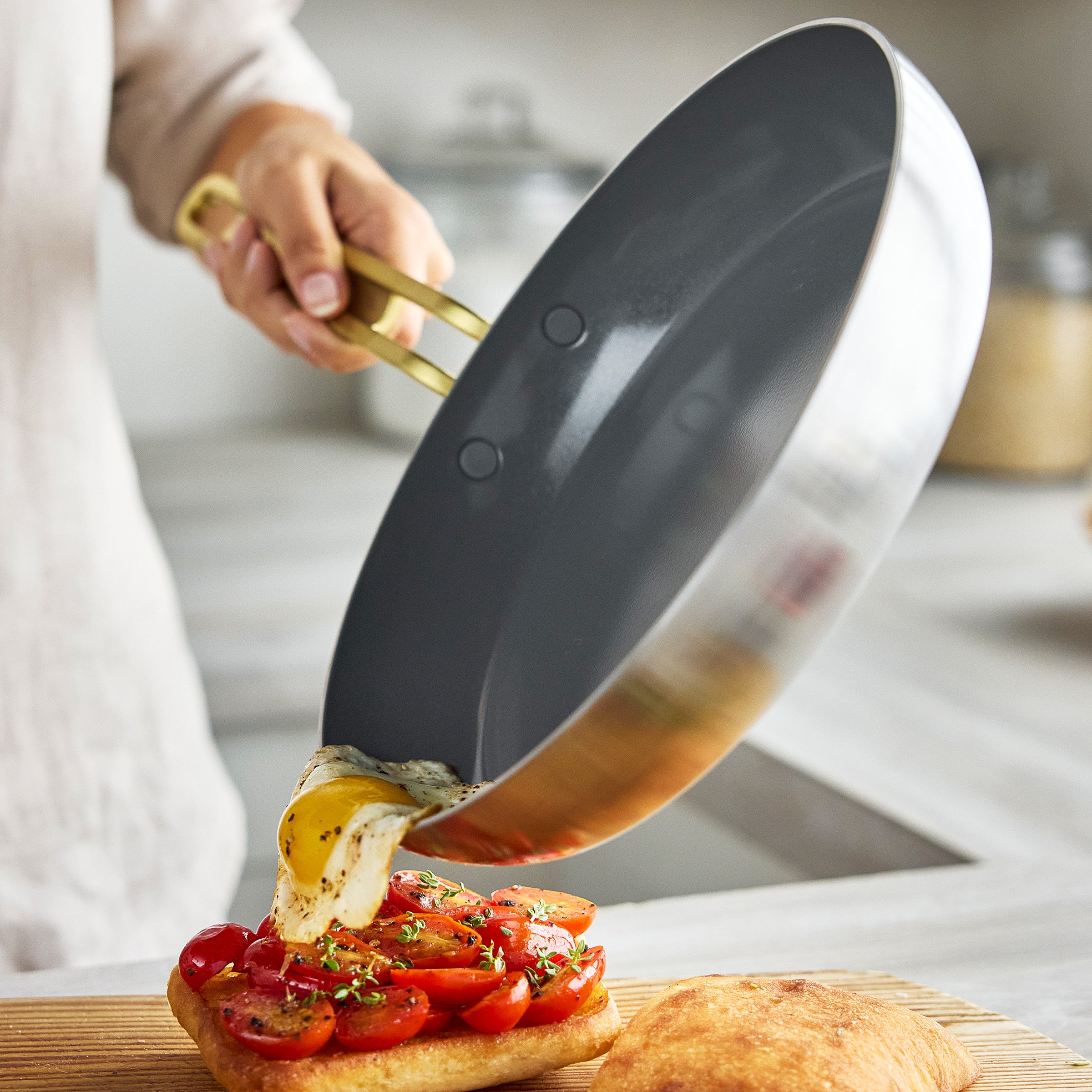 Stanley Tucci™ Stainless Steel Ceramic Nonstick 8. 10 and 12 Frypan Set - Image 4