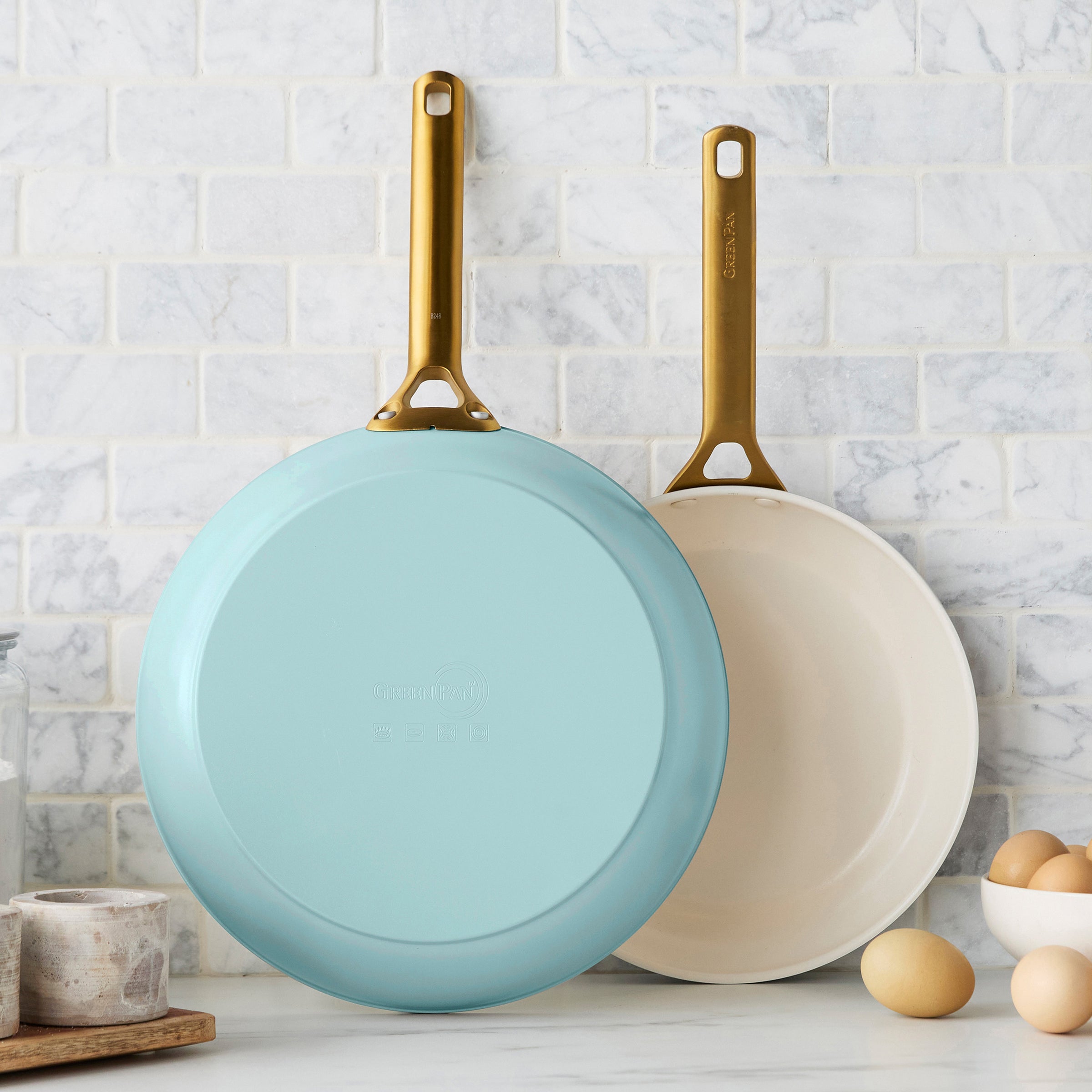 Reserve Pro Ceramic Nonstick 10 and 12 Frypan Set | Seaside - Image 2