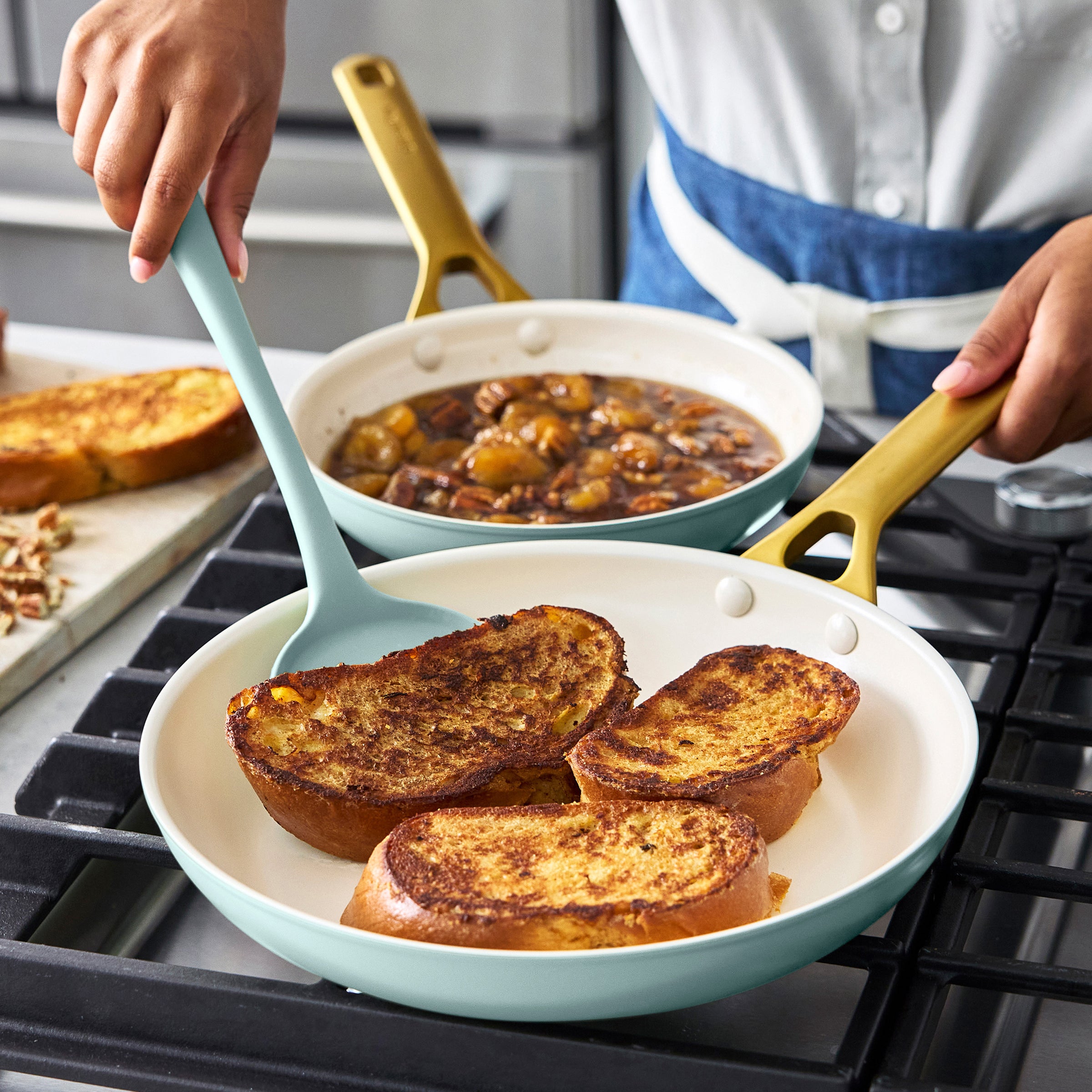 Reserve Pro Ceramic Nonstick 10 and 12 Frypan Set | Seaside - Image 4