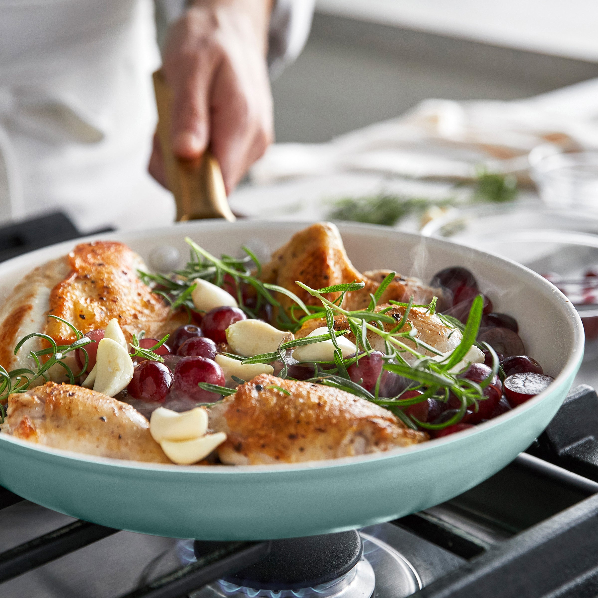 Reserve Pro Ceramic Nonstick 10 and 12 Frypan Set | Seaside - Image 6