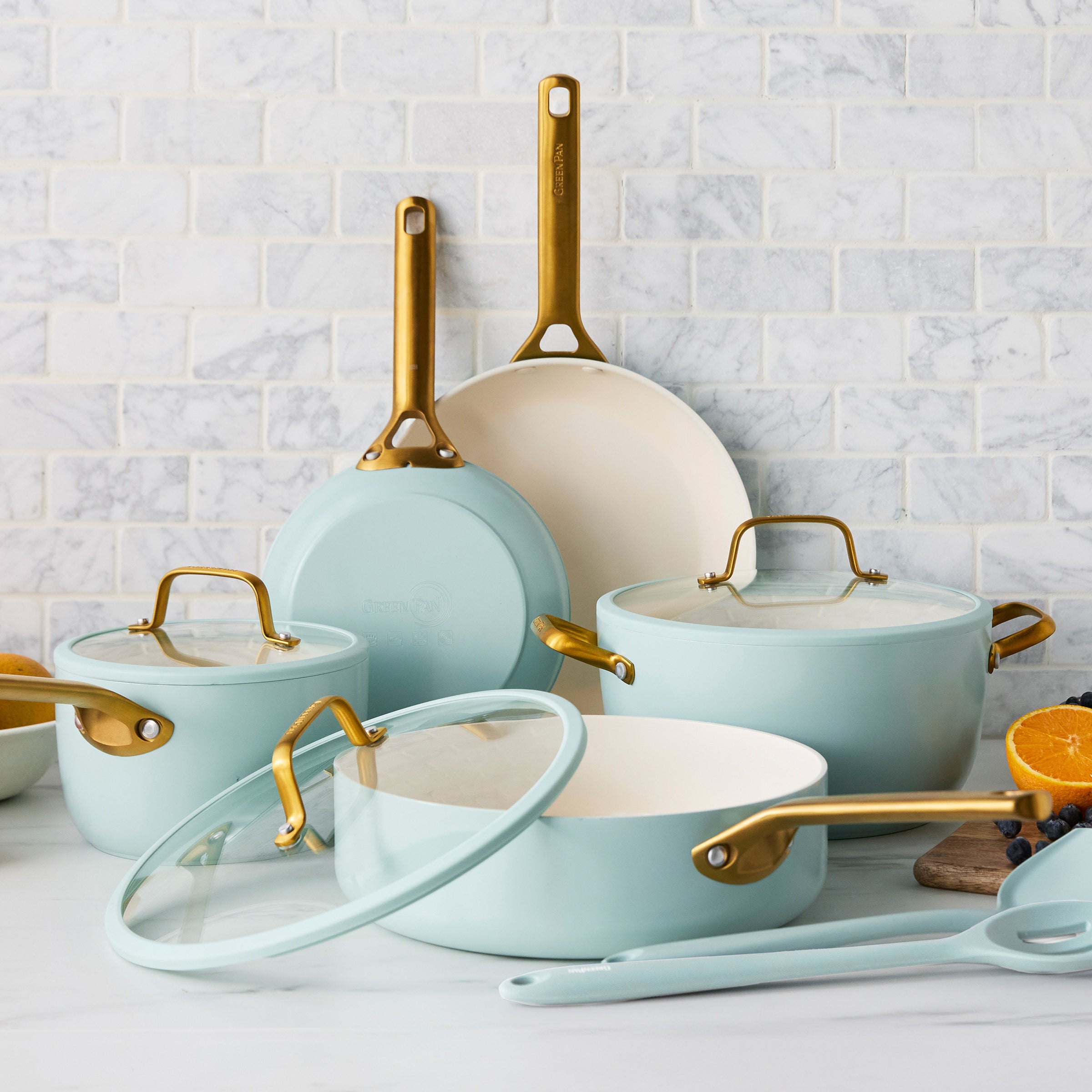 Reserve Pro Ceramic Nonstick 10-Piece Cookware Set | Seaside - Image 2