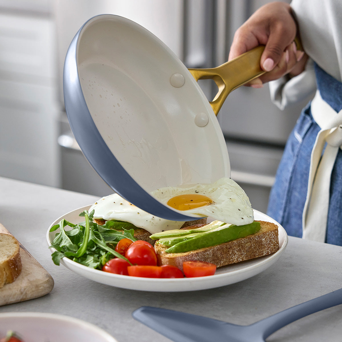 Reserve Pro Ceramic Nonstick 10 and 12 Frypan Set | Ocean - Image 3