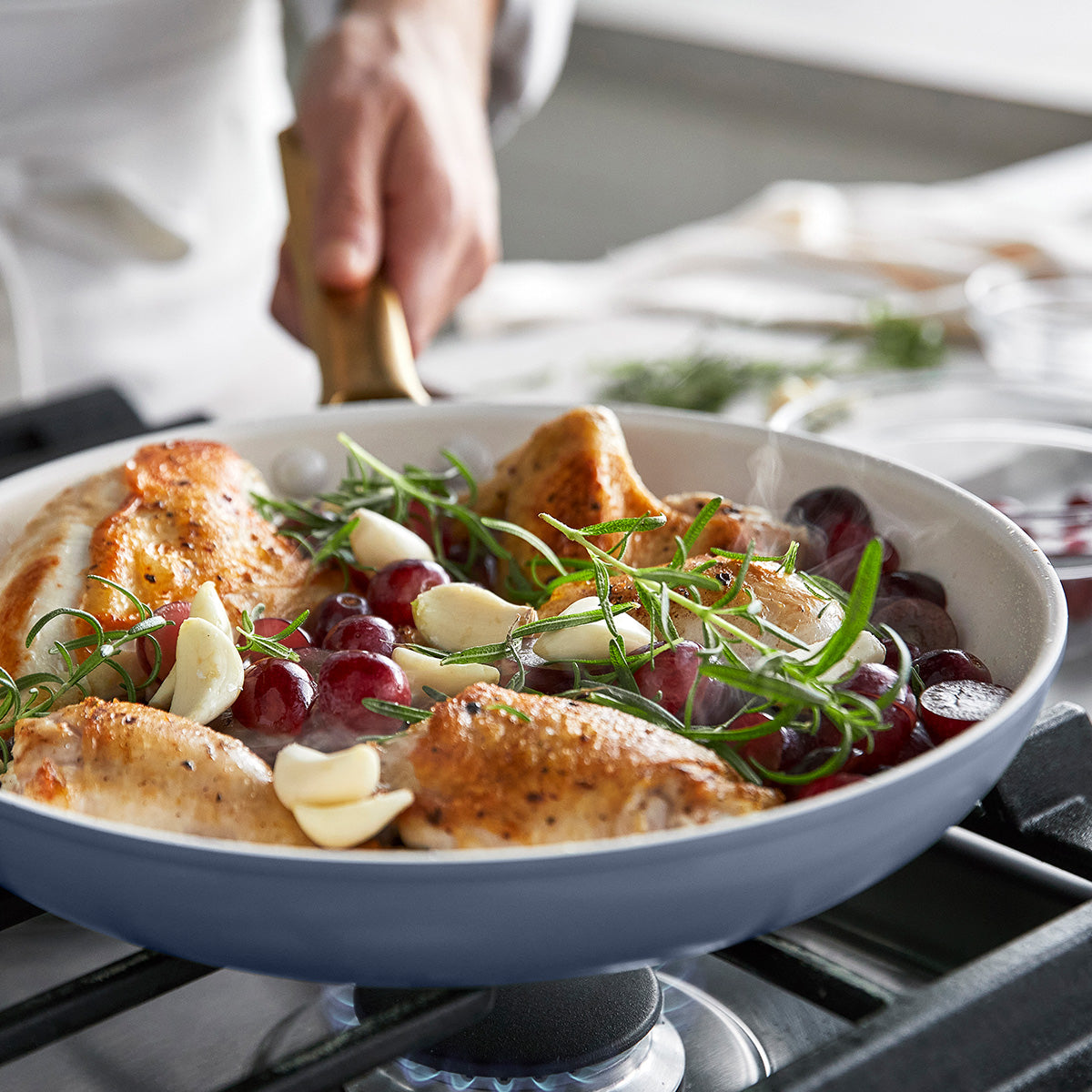 Reserve Pro Ceramic Nonstick 10 and 12 Frypan Set | Ocean - Image 5