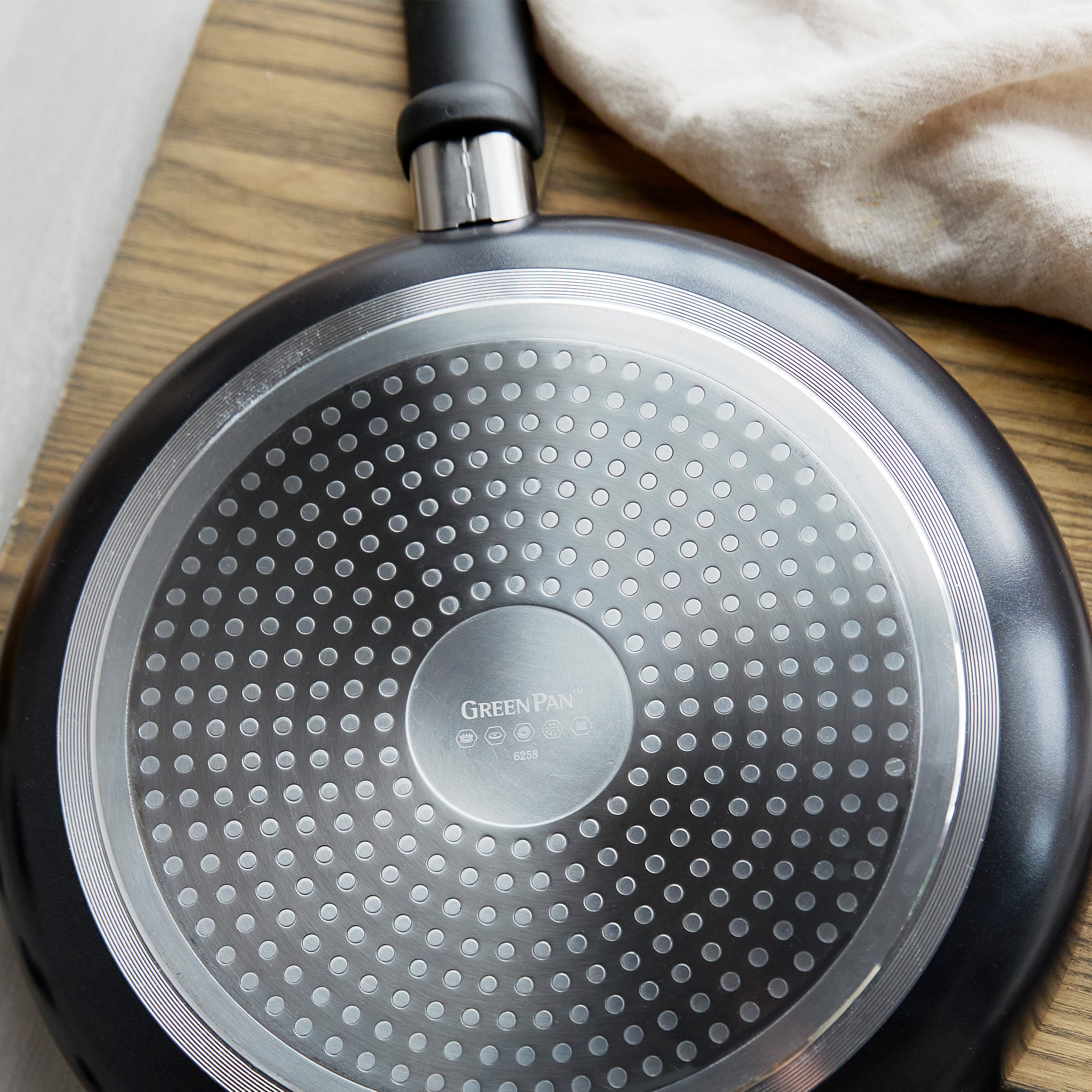 Rio Advanced Ceramic Nonstick 5-Quart Sauté Pan with Lid | Black - Image 4