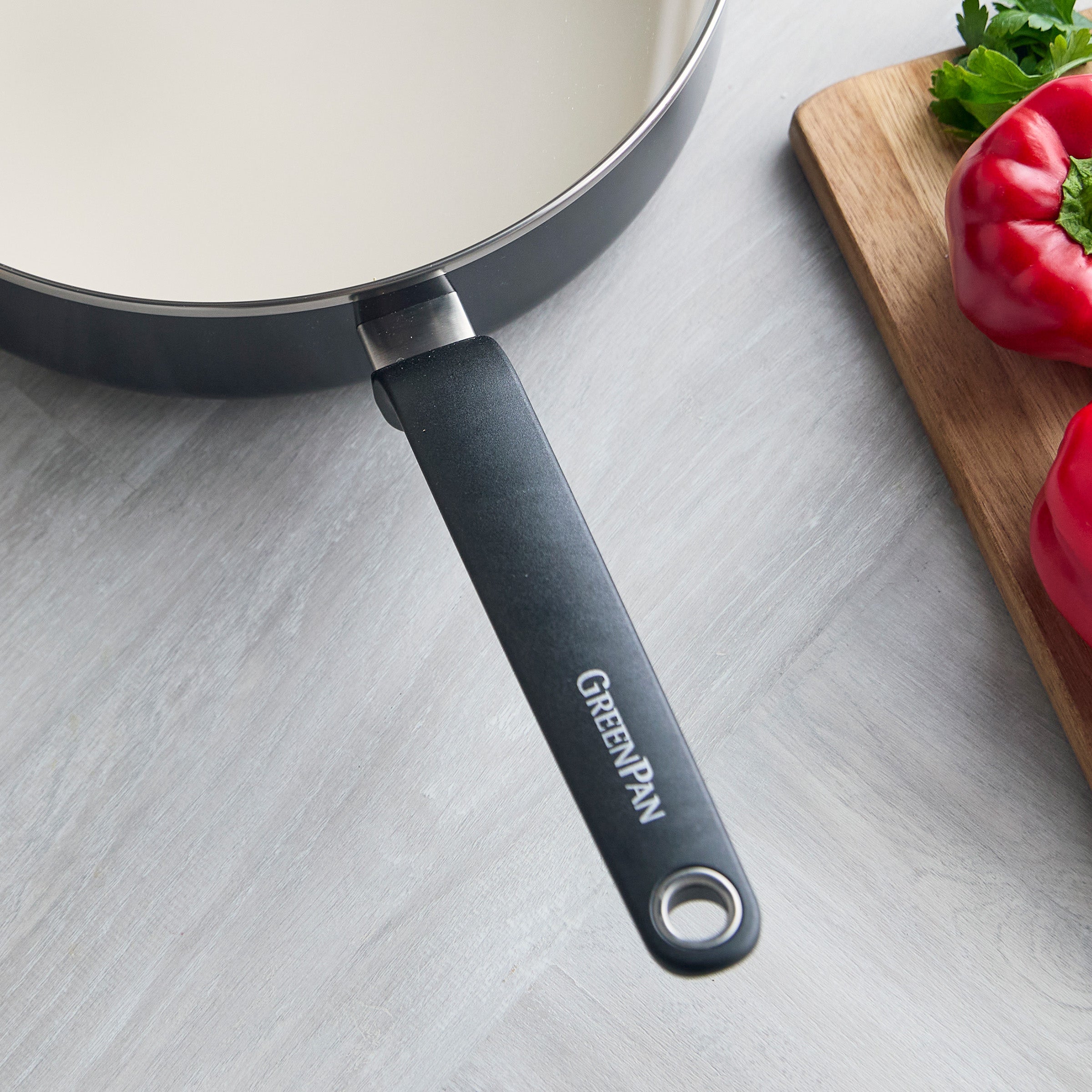 Rio Advanced Ceramic Nonstick 5-Quart Sauté Pan with Lid | Black - Image 7