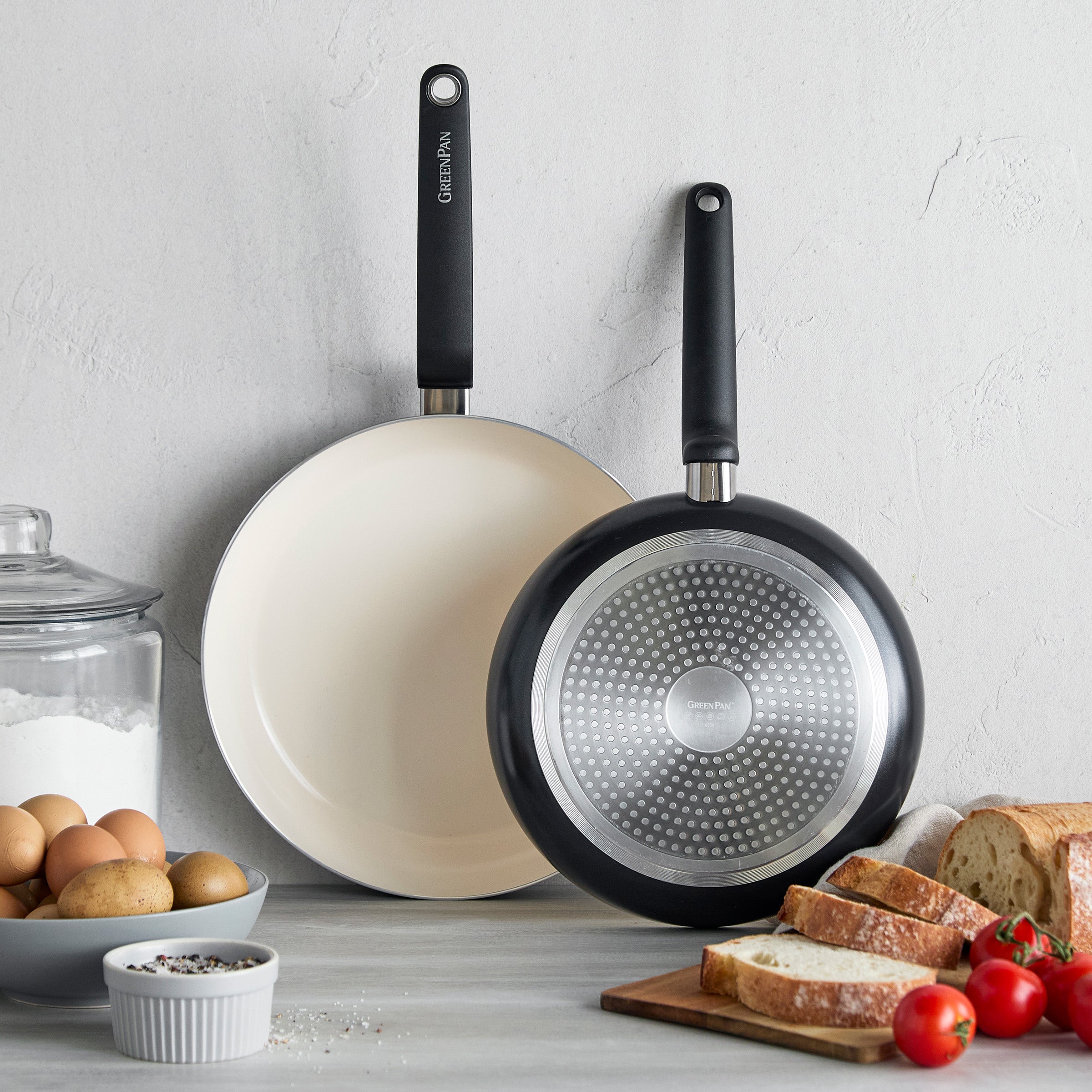 Rio Advanced Ceramic Nonstick 10 & 12 Frypan Set | Black - Image 2