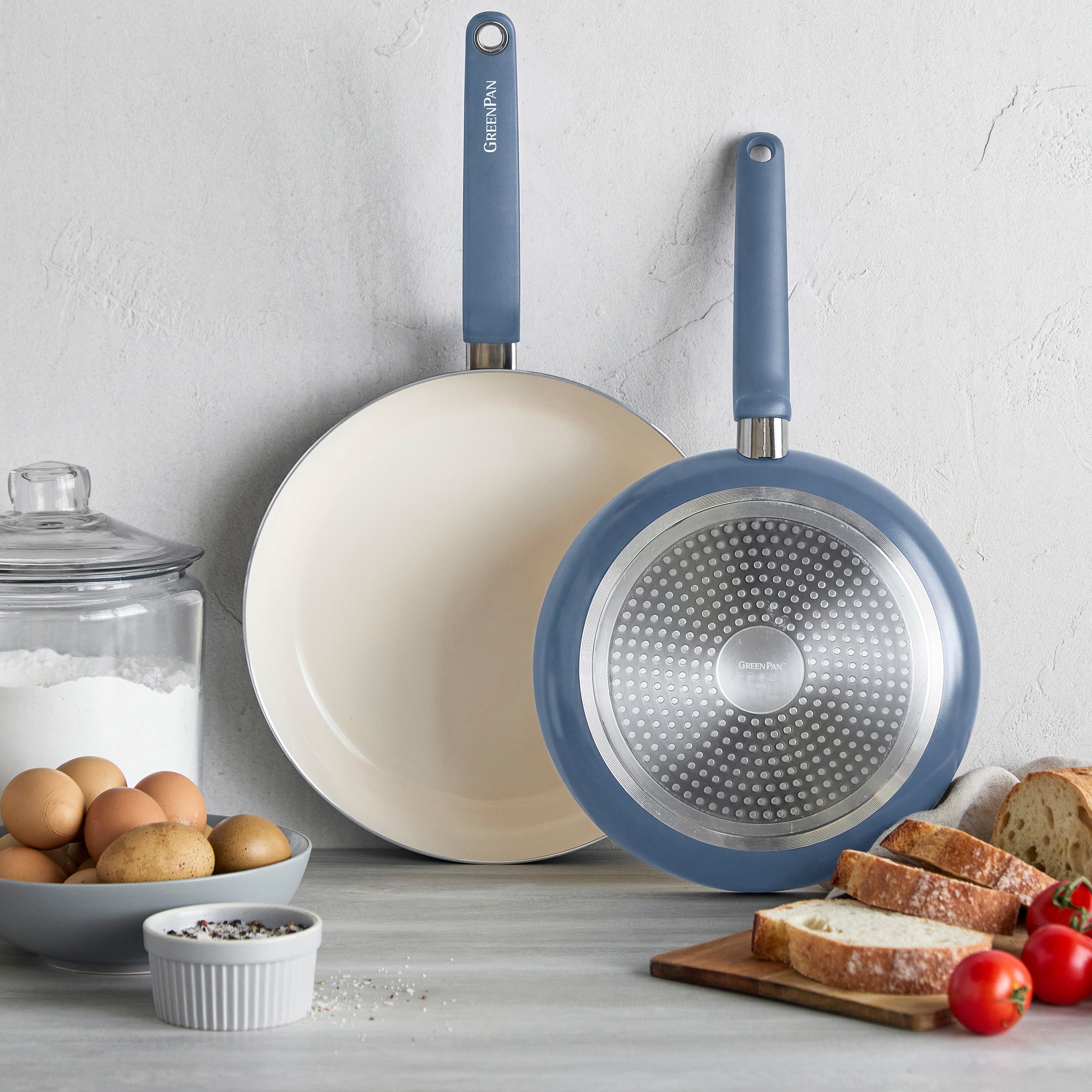 Rio Advanced Ceramic Nonstick 10 & 12 Frypan Set | Dutch Blue - Image 2
